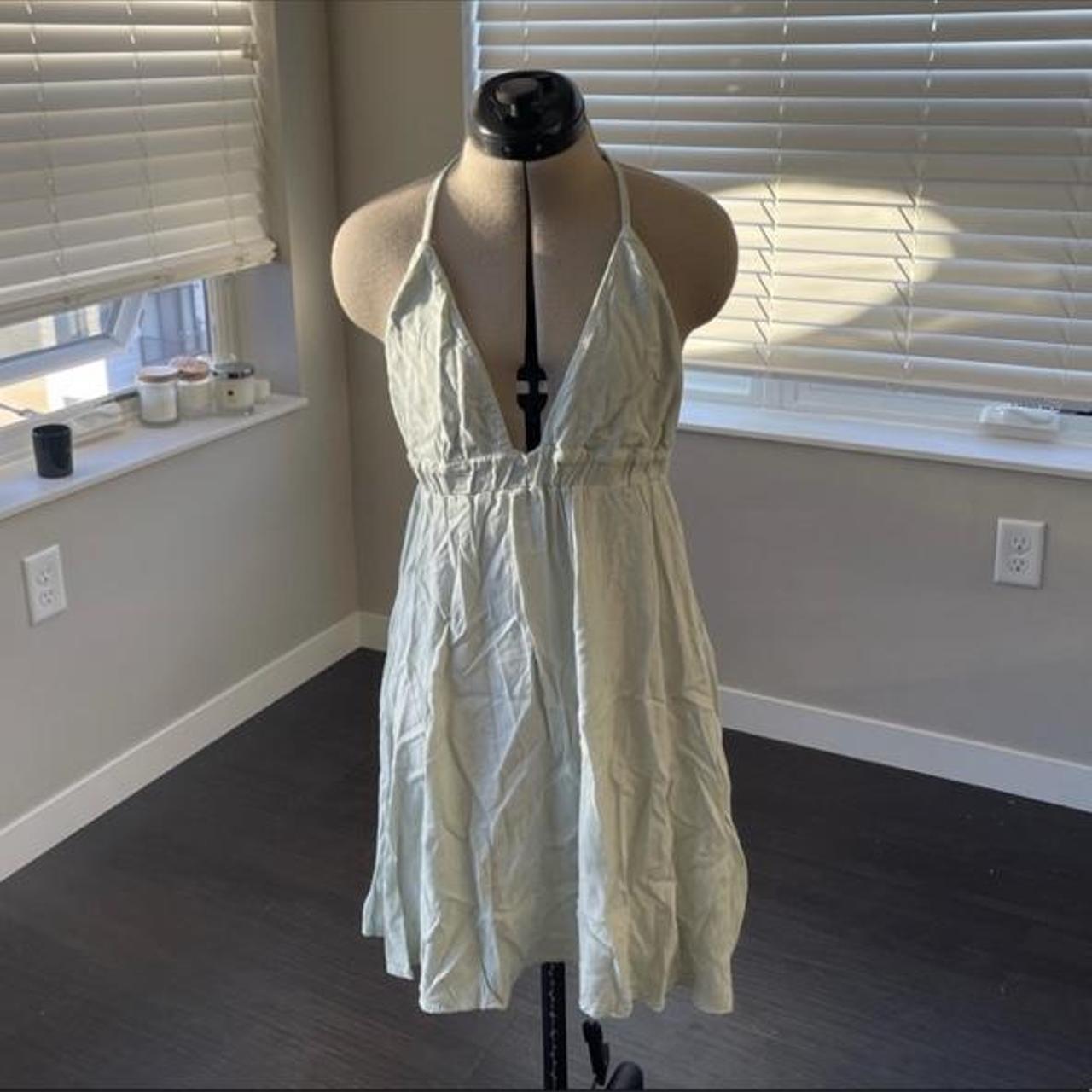 Brandy Melville EU Europe Exclusive Seafoam Green Halter Neck Tie Dress