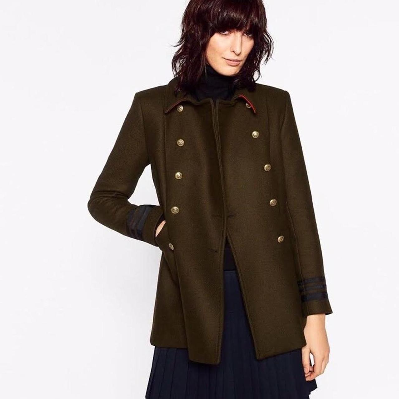 Military coat womens on sale zara