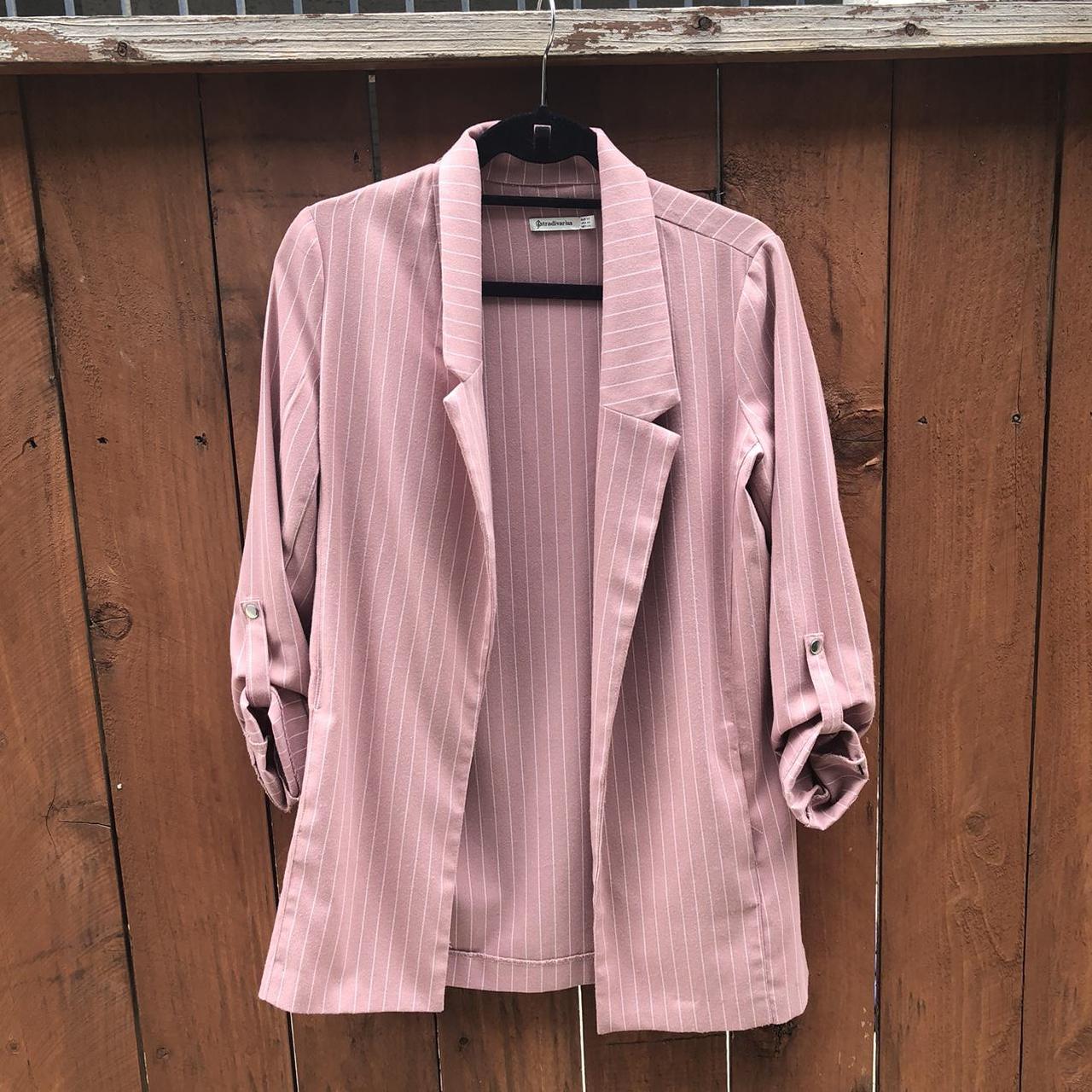 stradivarius blazer pink