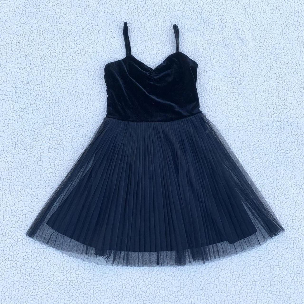 H M Velvet Black Dress Best Fits Xs Small Depop