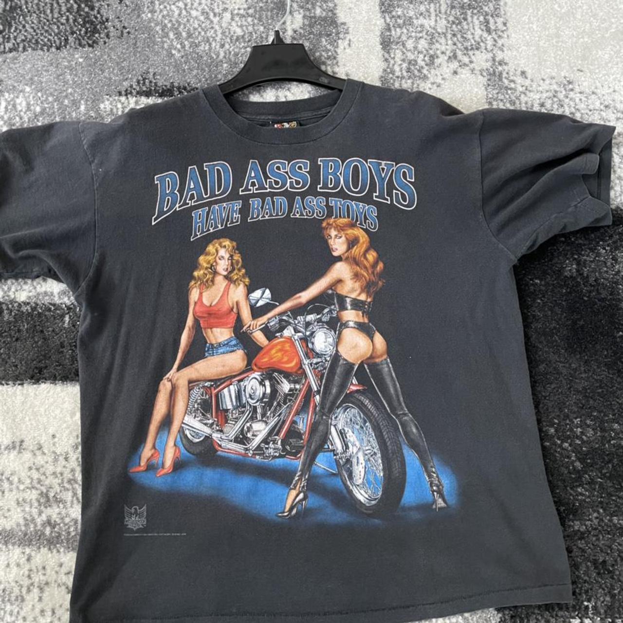 Vintage BAD ASS BOYS 3-d emblem shirt!! Amazing...