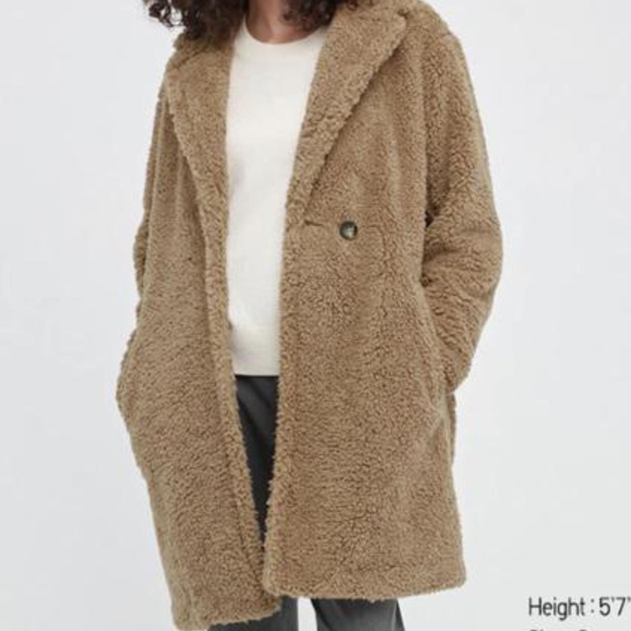 pile lined fleece tailored coat