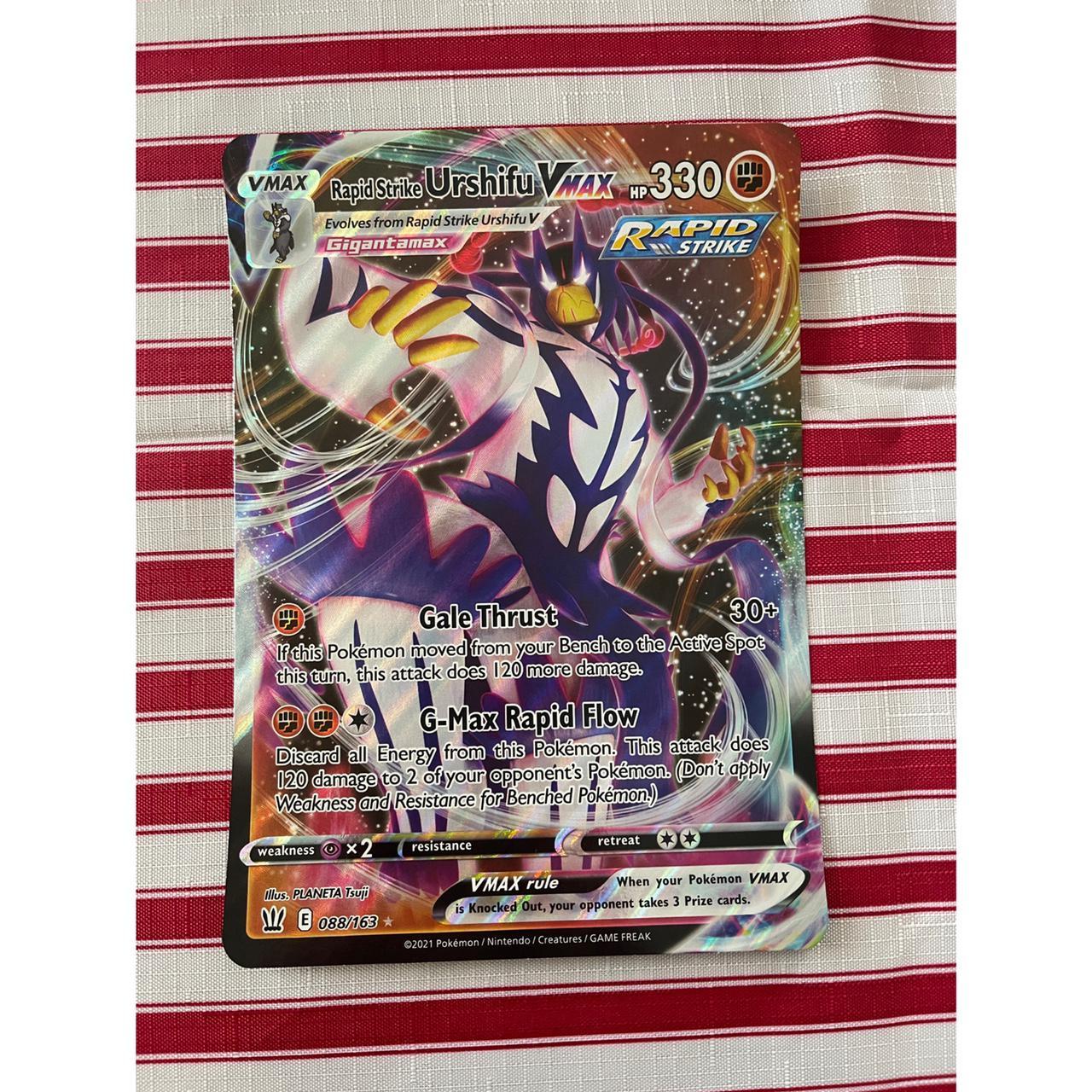 RAPID STRIKE URSHIFU VMAX JUMBO POKEMON CARD! great... - Depop