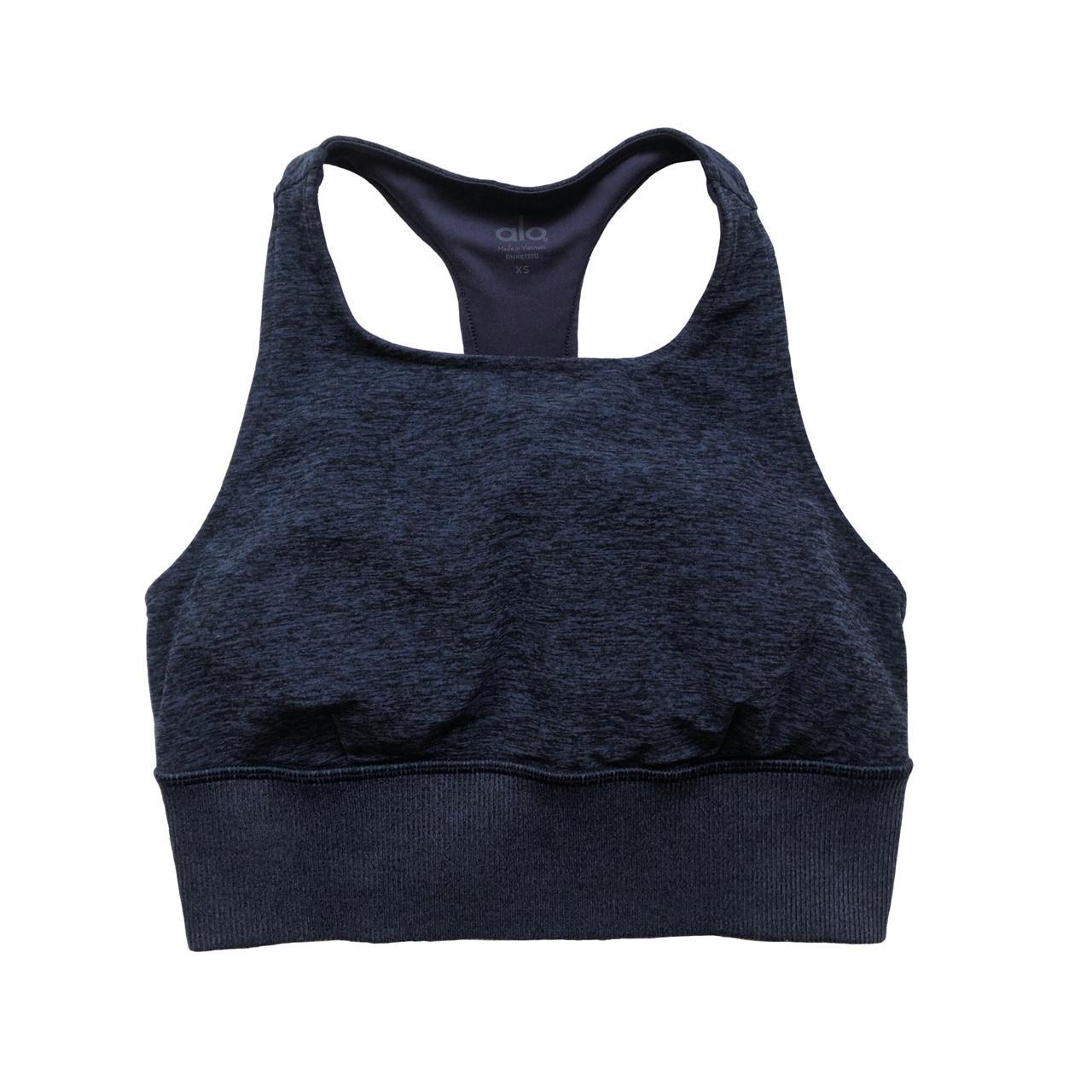 alo soft serenity bra rich navy heather ~this Depop