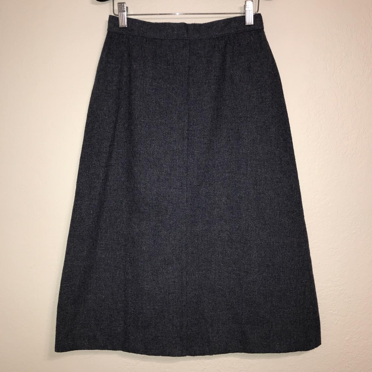 American Vintage Women's Navy Skirt | Depop