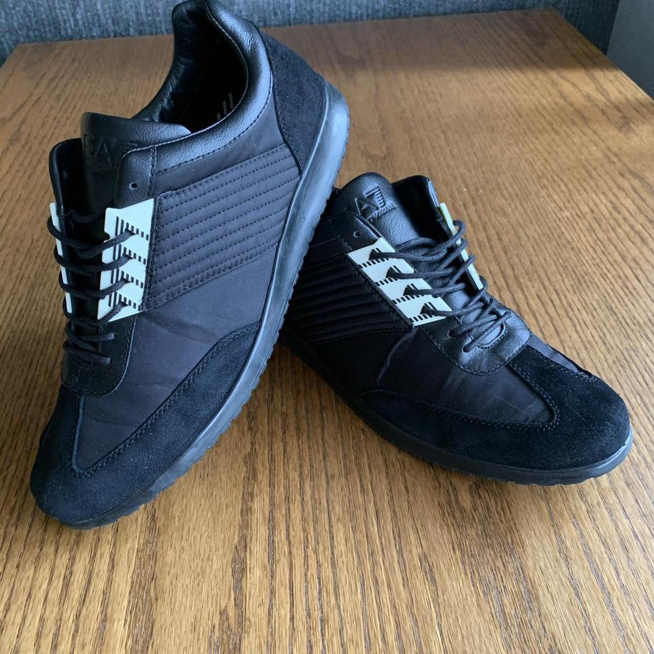 Armani Men's Black Trainers | Depop