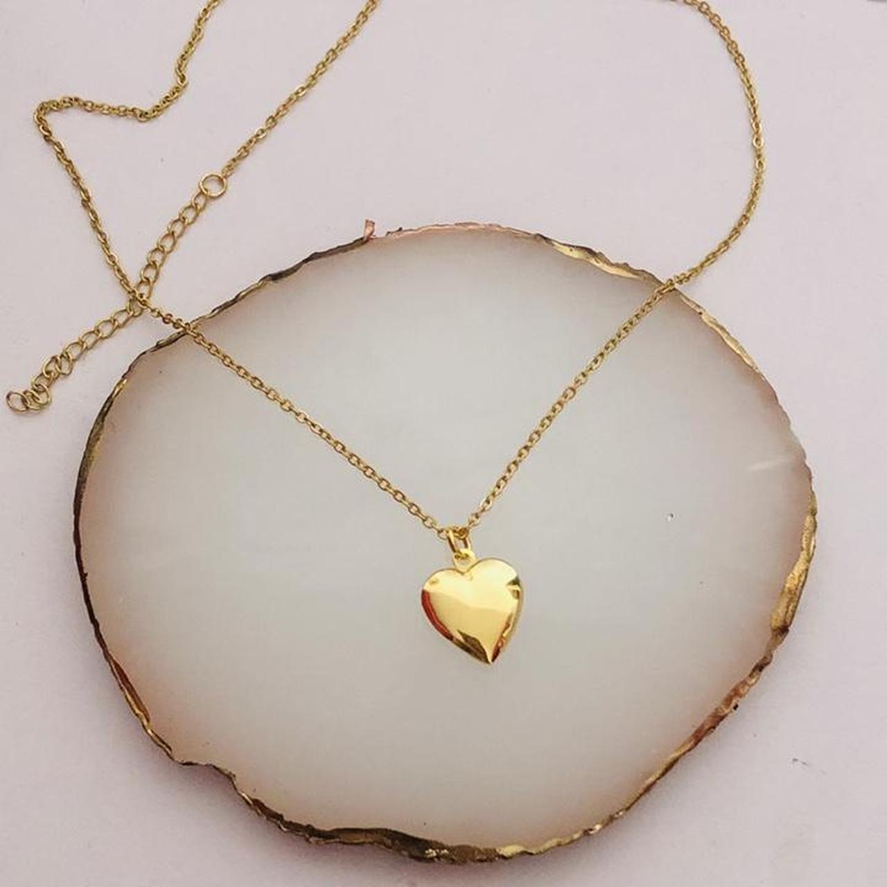 Gold Love heart open locket gold stainless steel... Depop