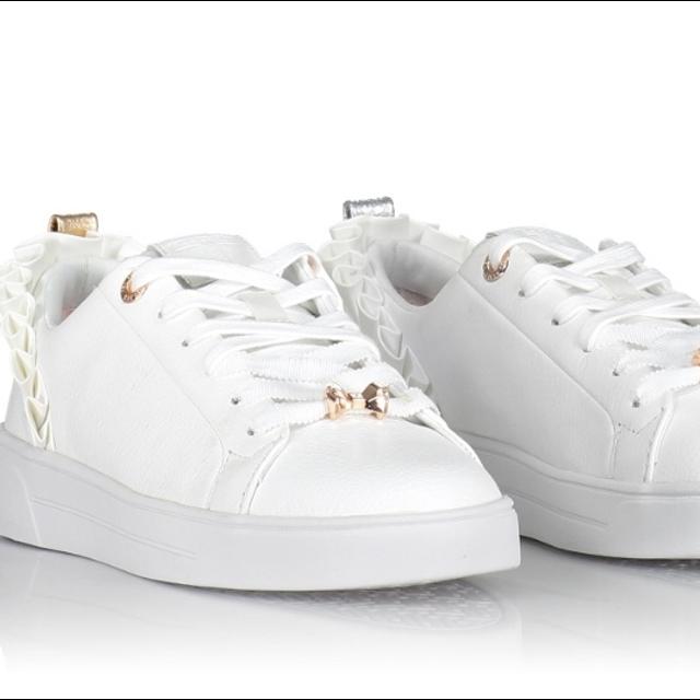 ted baker white ruffle trainers