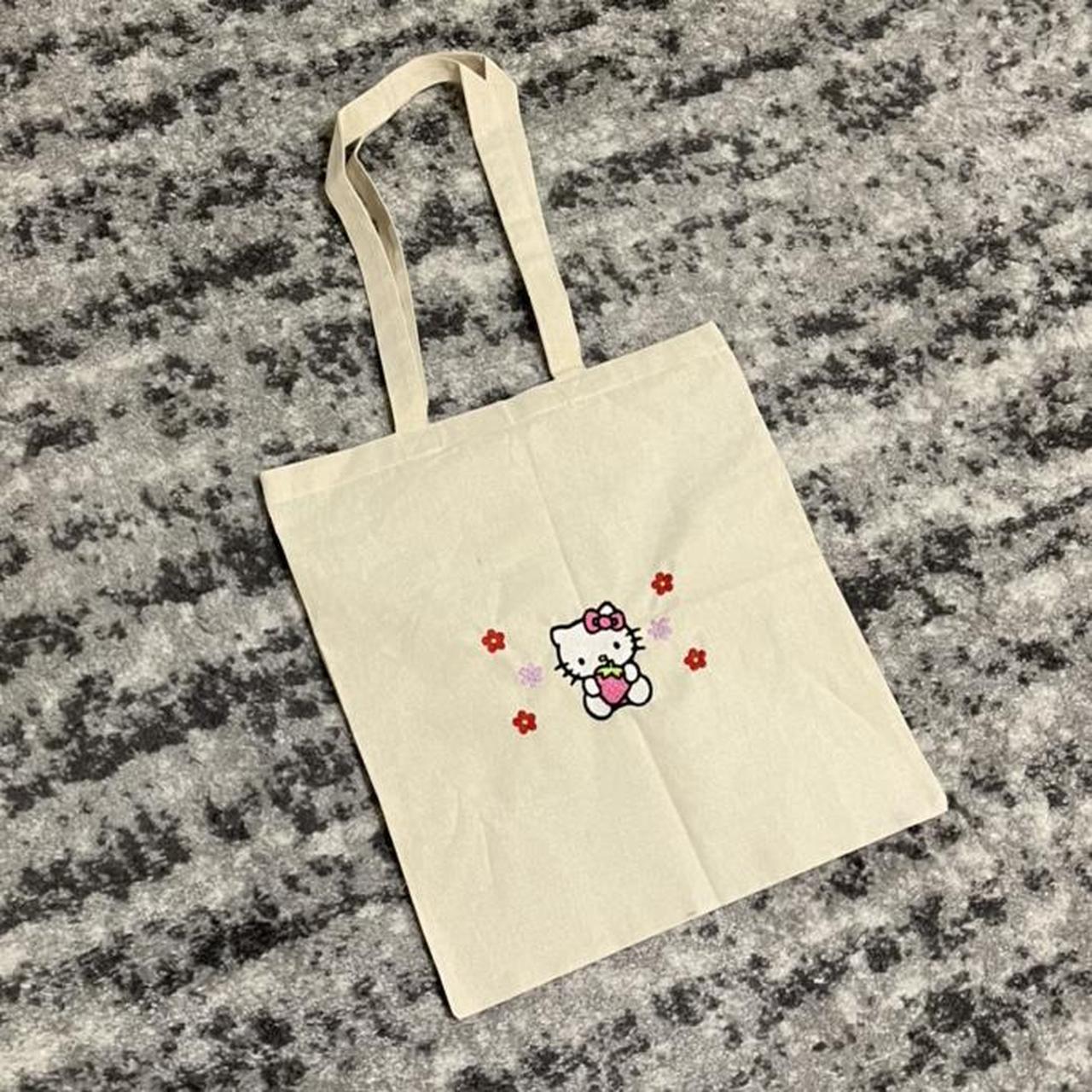 Sanrio Hello Kitty Mini Barrel Bag Small pocket on - Depop