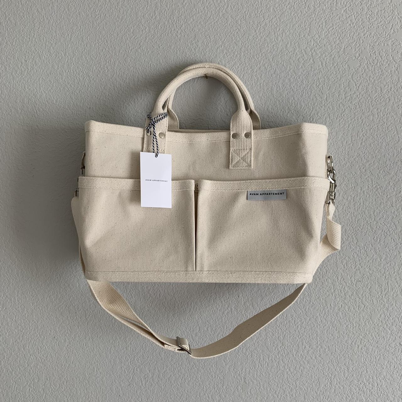 AVAM tumbler canvas bag - Natural White Brand - Depop