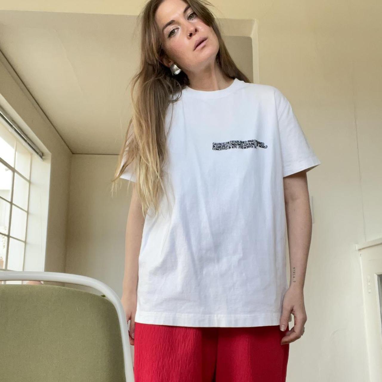 Raf Simons Women's Black and White T-shirt