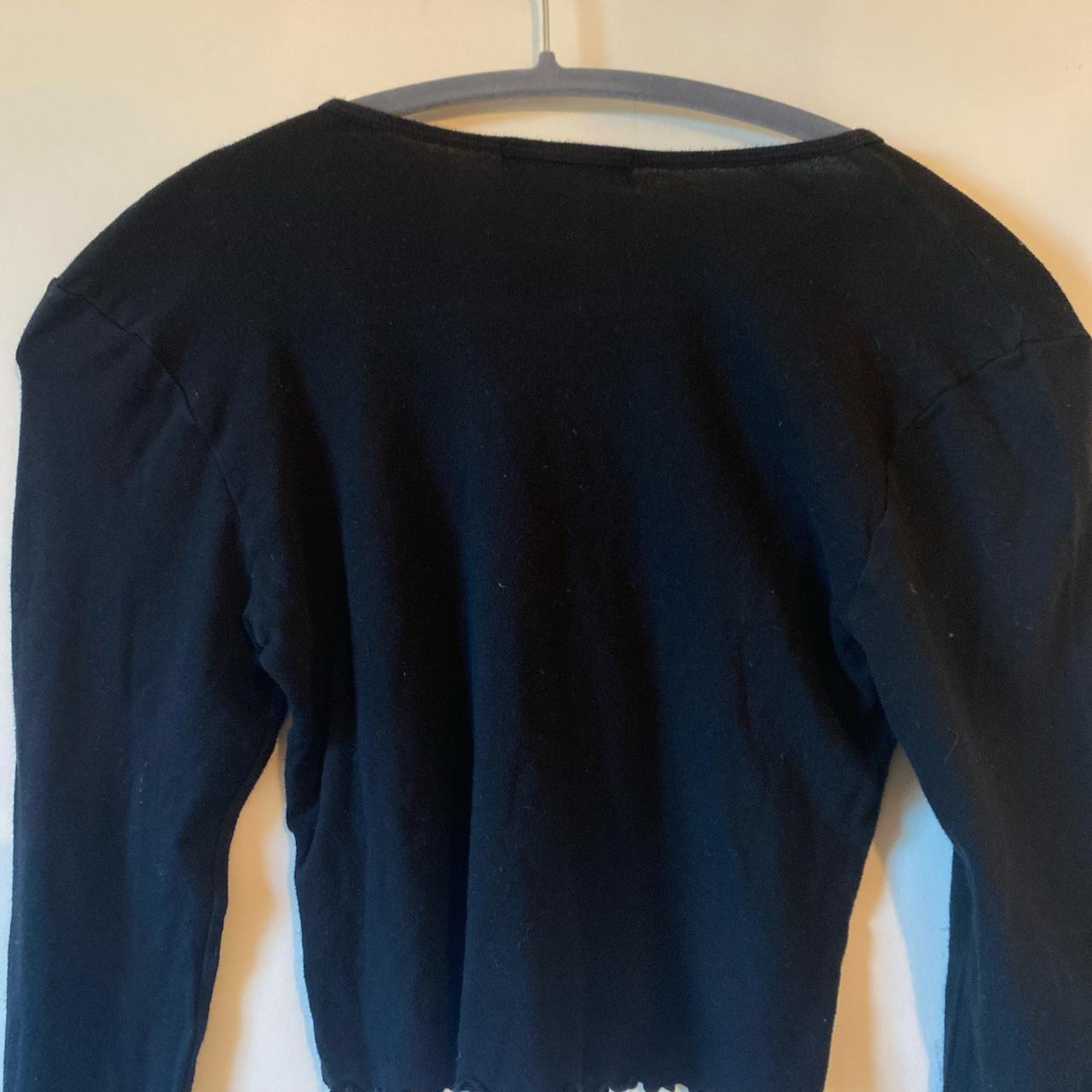 Urban Outfitters angel graphic black long sleeve... - Depop