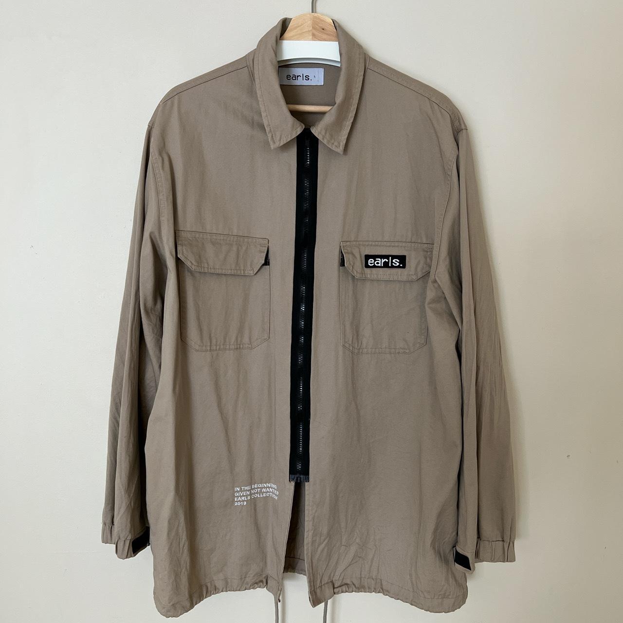 Earls collection khaki/tan jacket Size L Super... - Depop