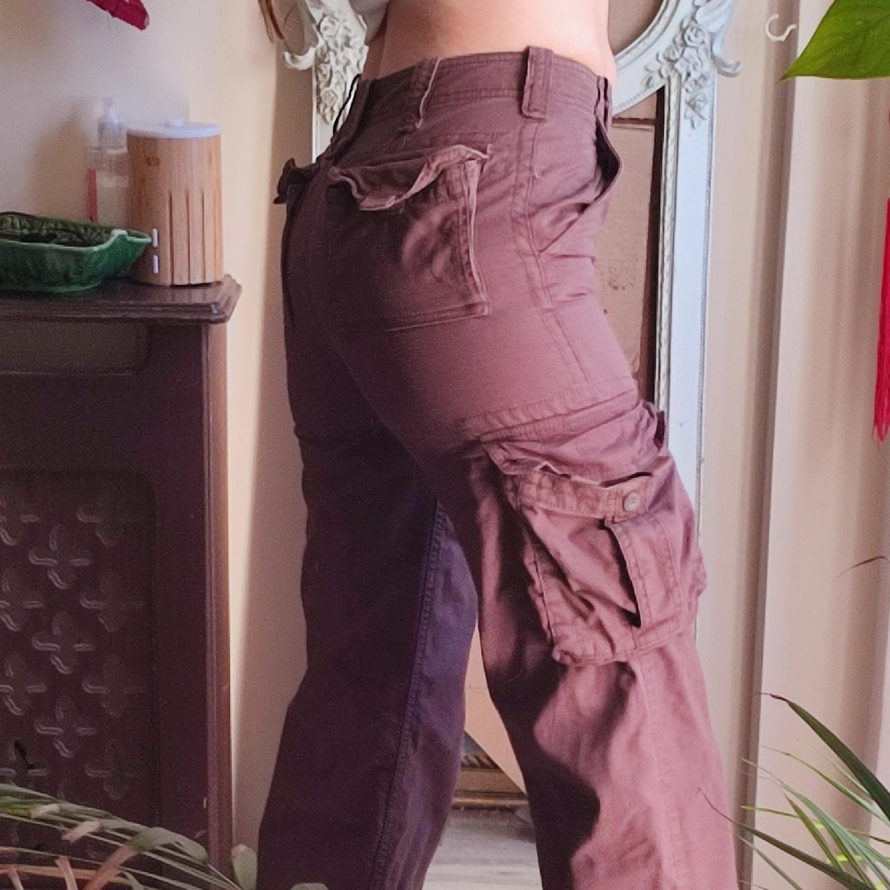 vintage-brown-low-rise-cargo-pants-vtg-brown-cargo-depop