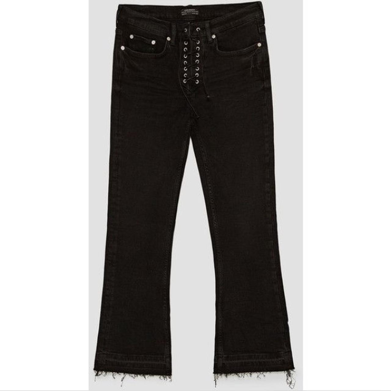 Zara bootcut jeans with lace up Lace up