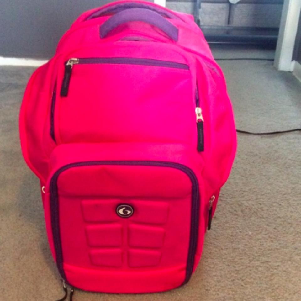 Fitness Expedition Backpack Pink Six Pack Bag Gym Shark Bag
