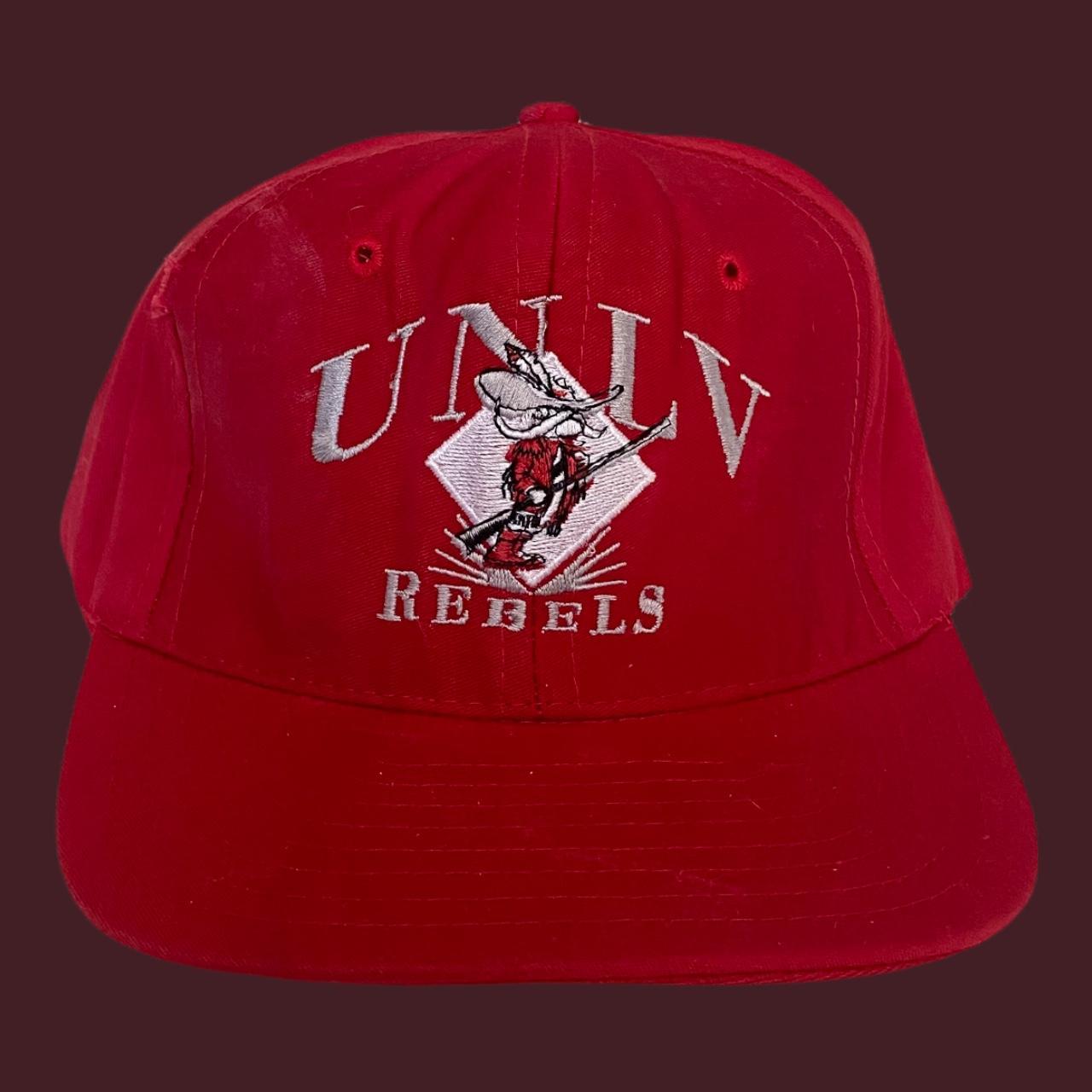 Vintage Snapback UNLV Rebels Red Great condition &... - Depop