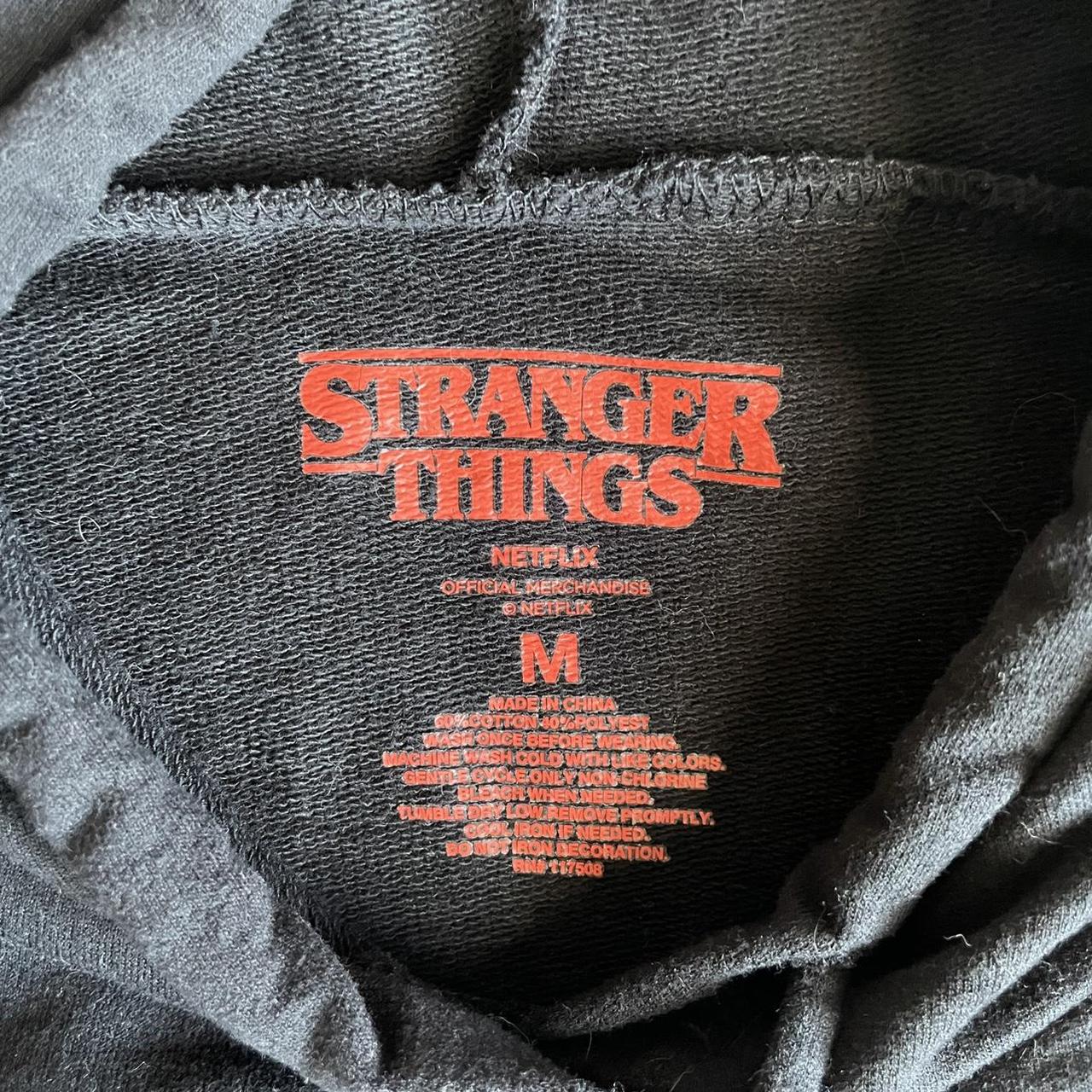 netflix: official stranger things black and red... - Depop