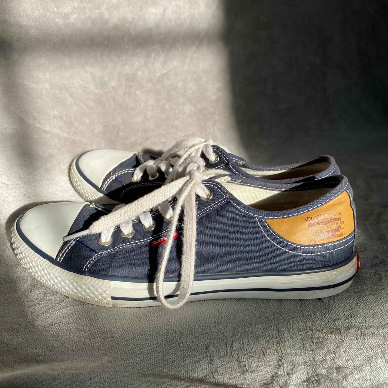 Levi’s converse styled sneakers. Sneakers are in... - Depop