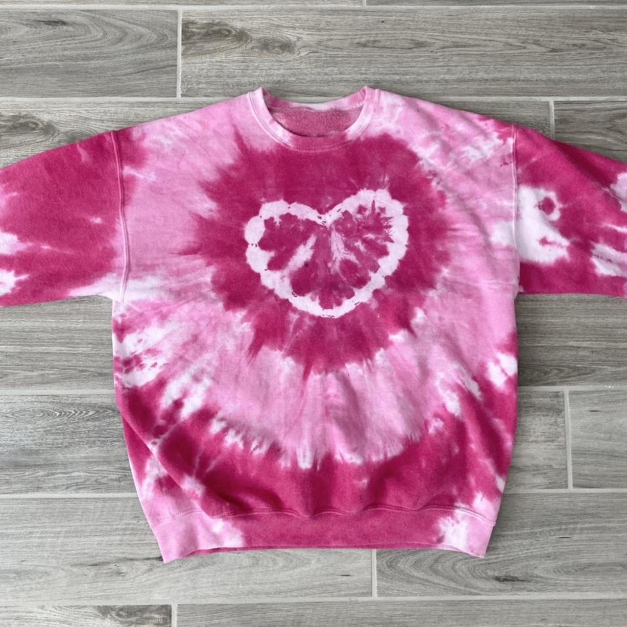 urban outfitters pink heart sweatshirt
