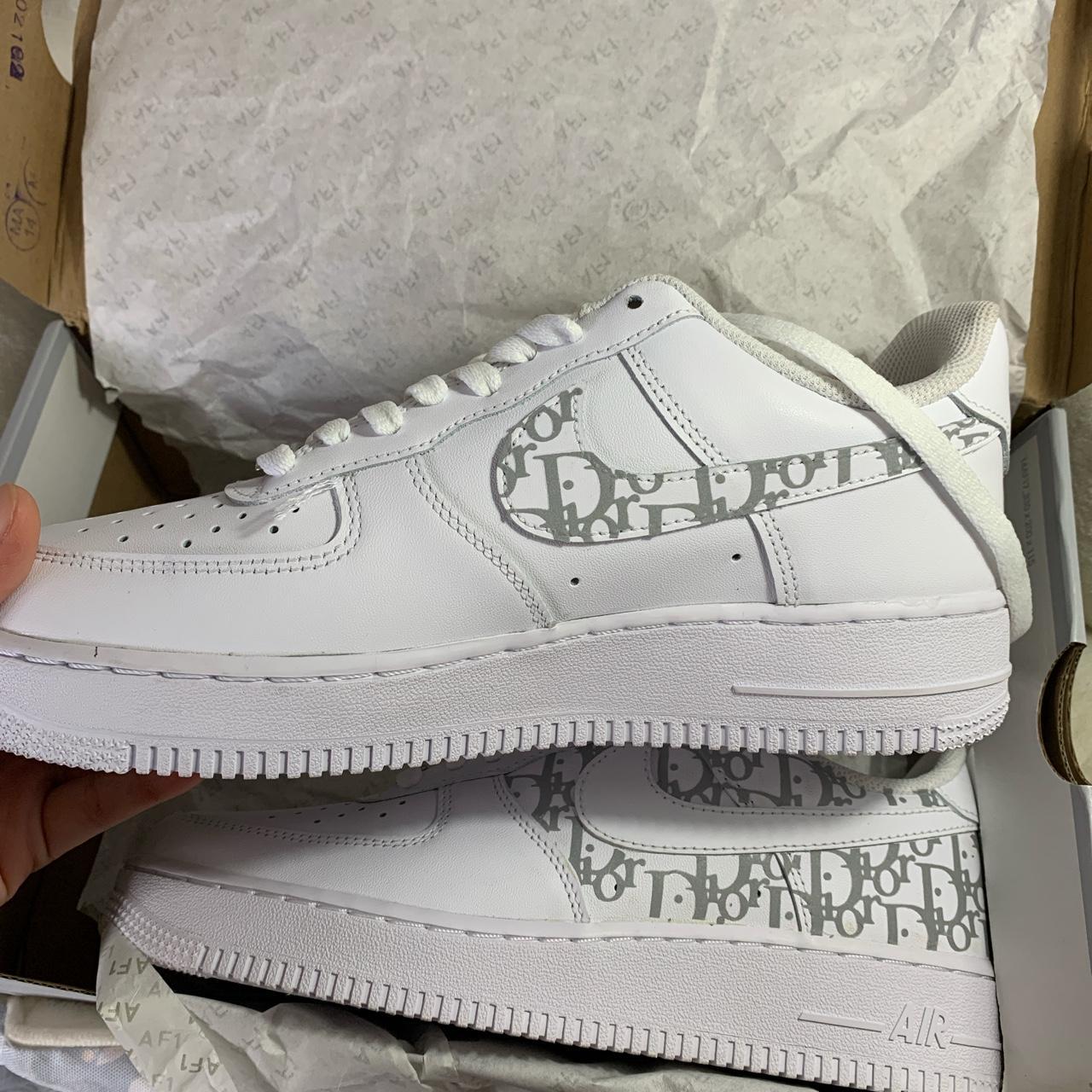 Immaculate Condition Custom White Dior Nike Air - Depop