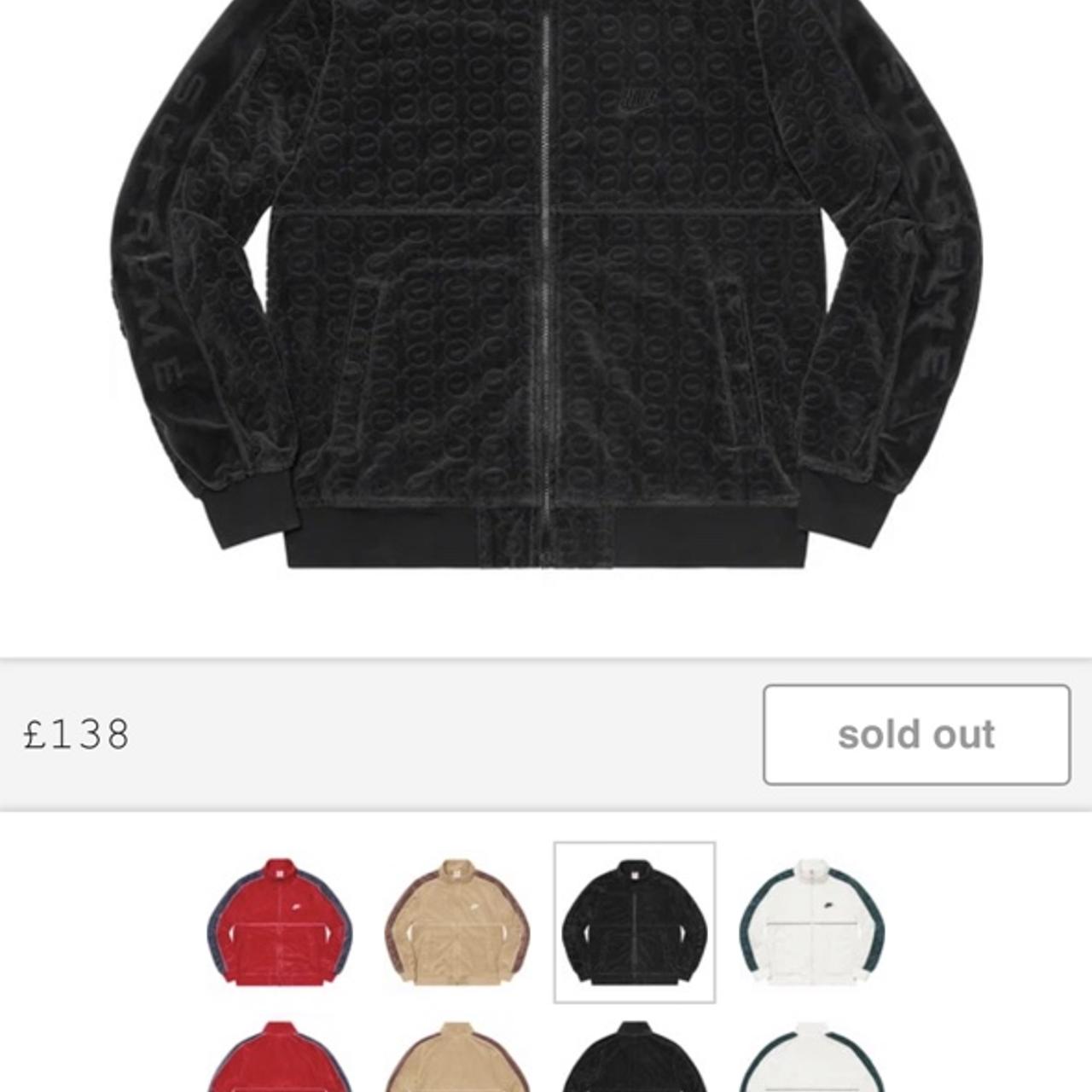 Supreme Nike Velour Track Jacket Black