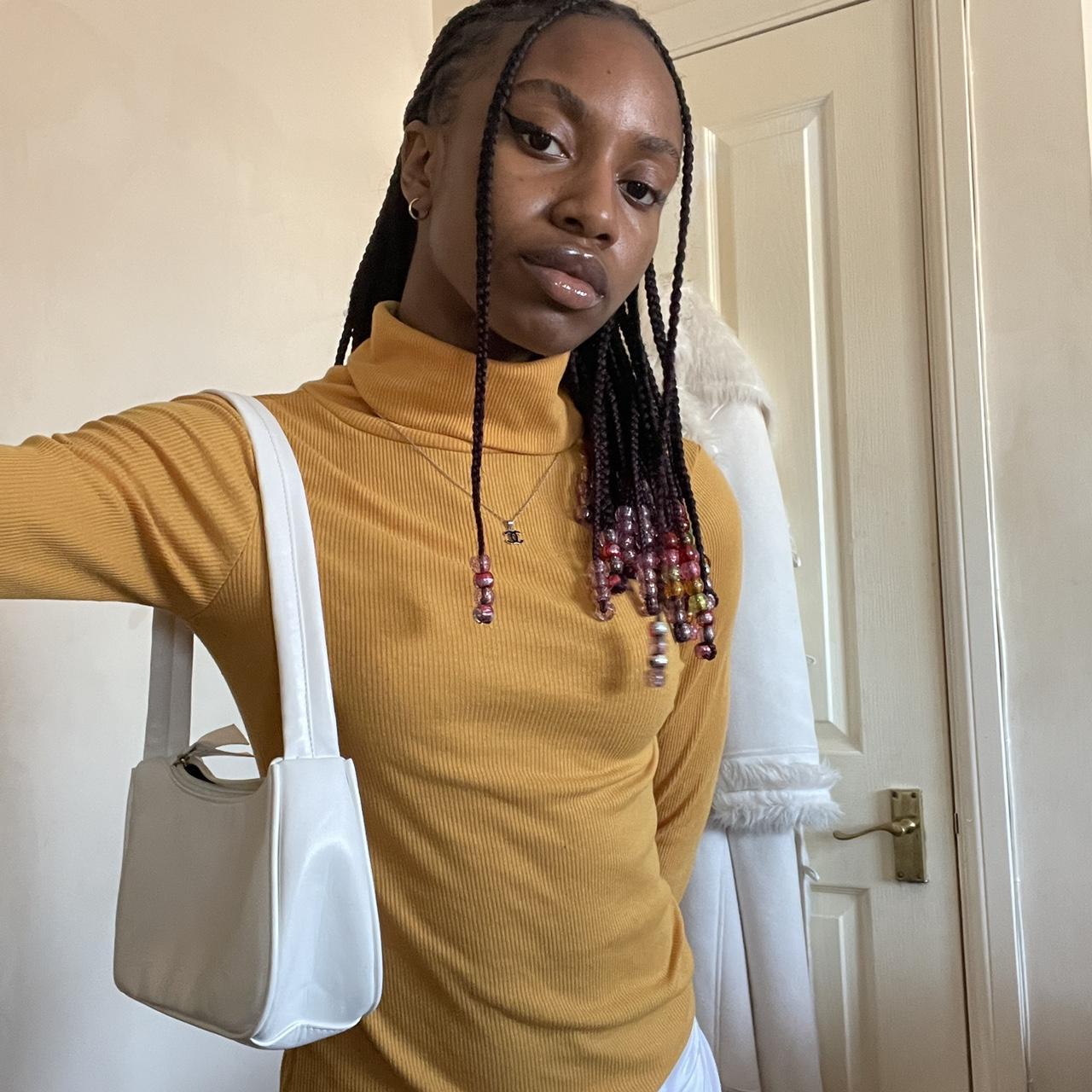 New Look mustard yellow roll neck turtleneck crop... Depop