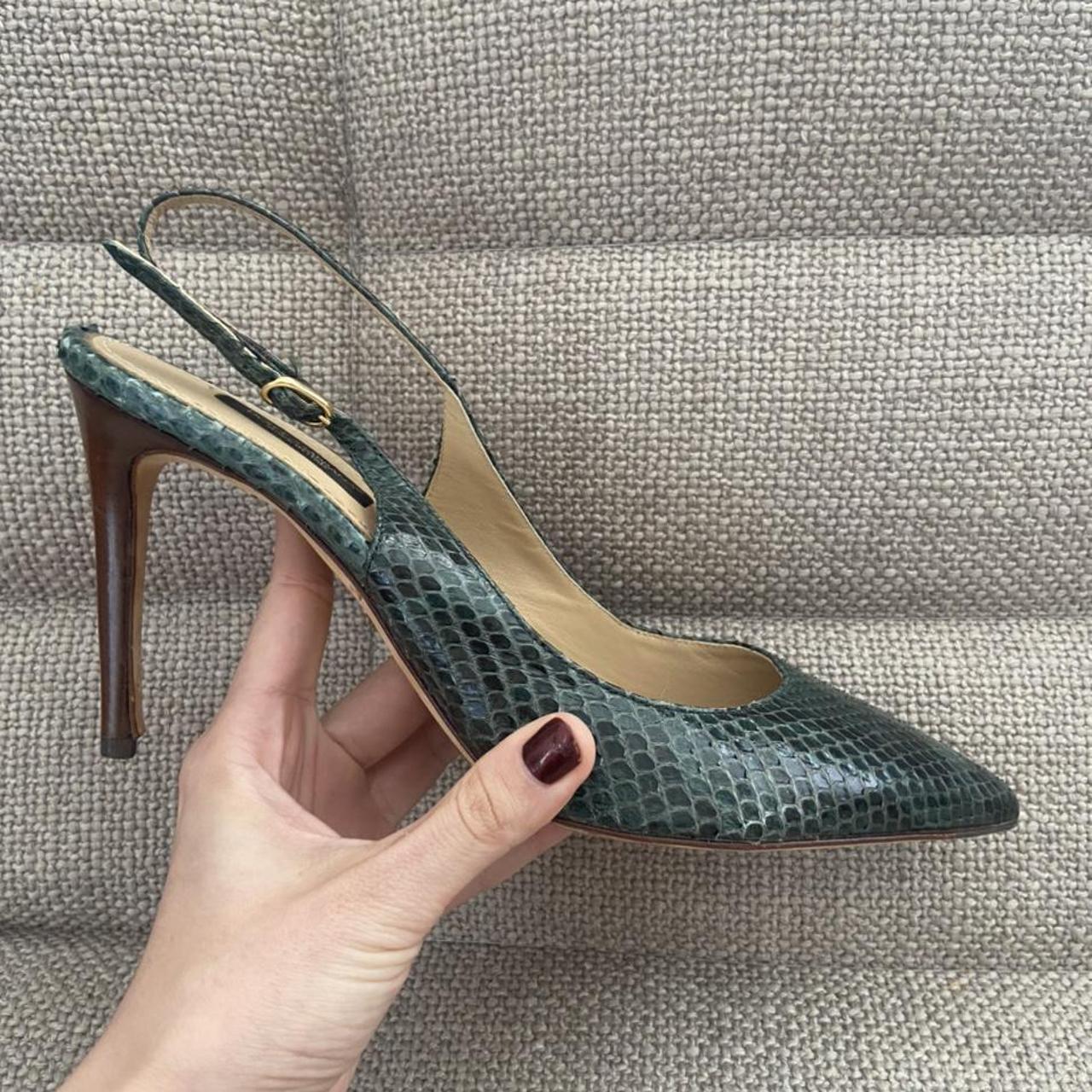dolce gabbana green heels