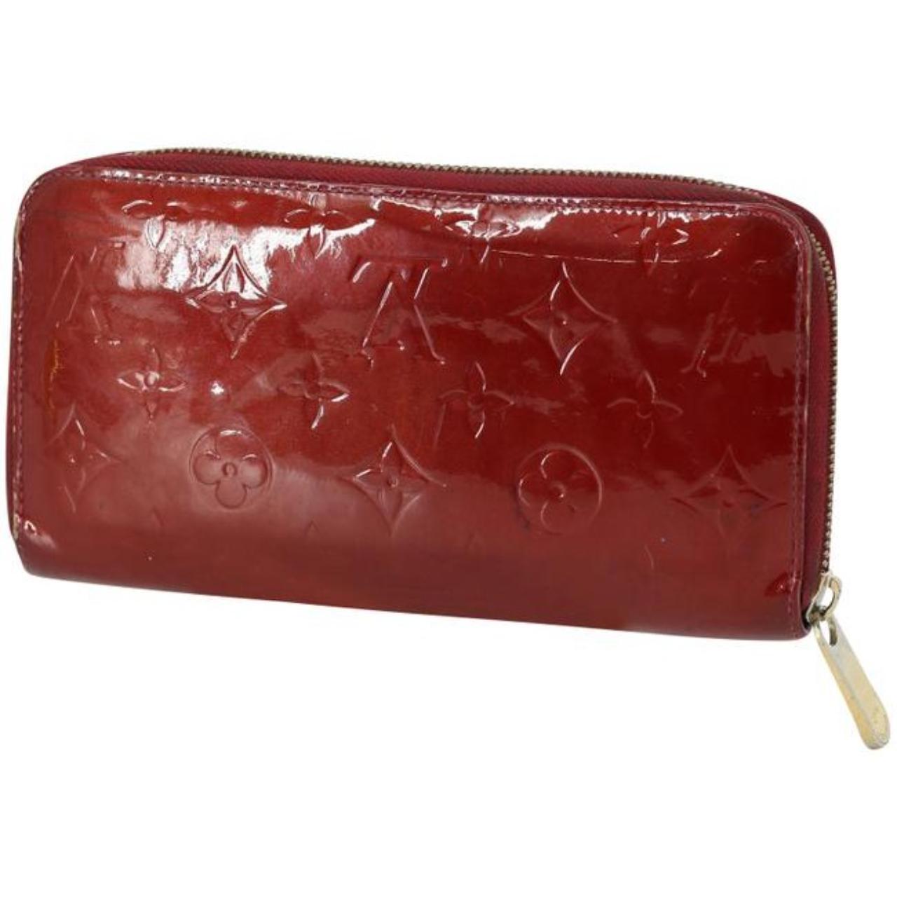 LOUIS VUITTON c.2015 “Clemence” Red Monogram Vernis Patent Leather Zippy  Wallet at 1stDibs