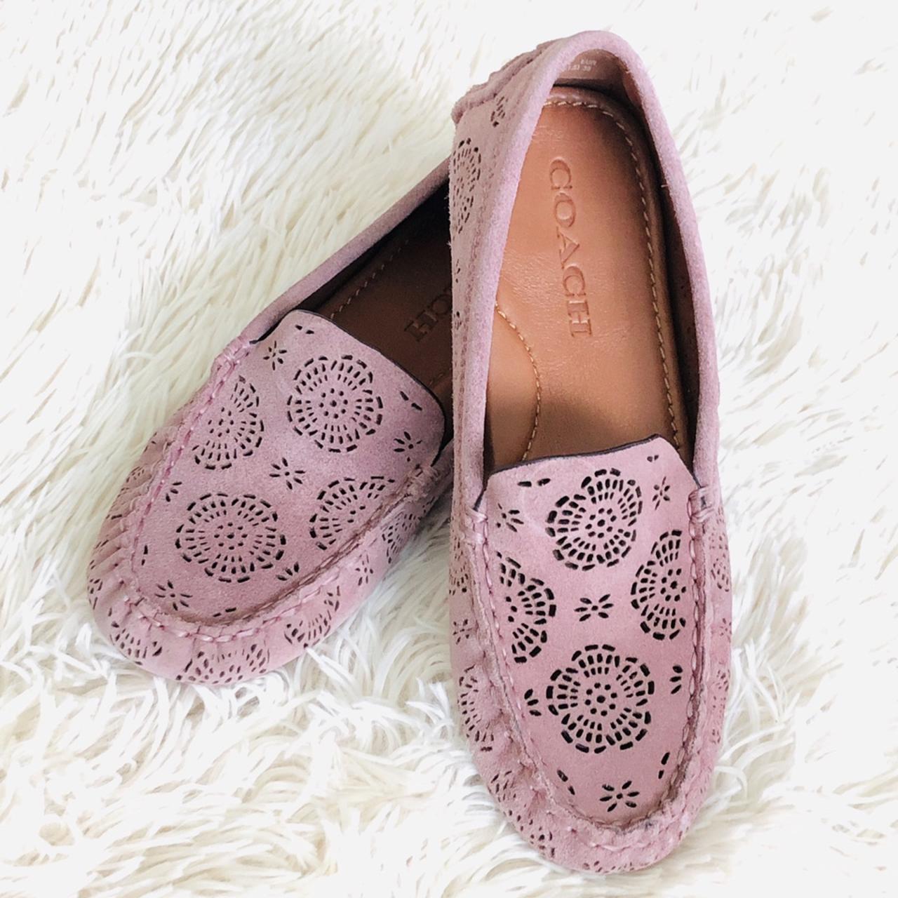 coach pink loafers