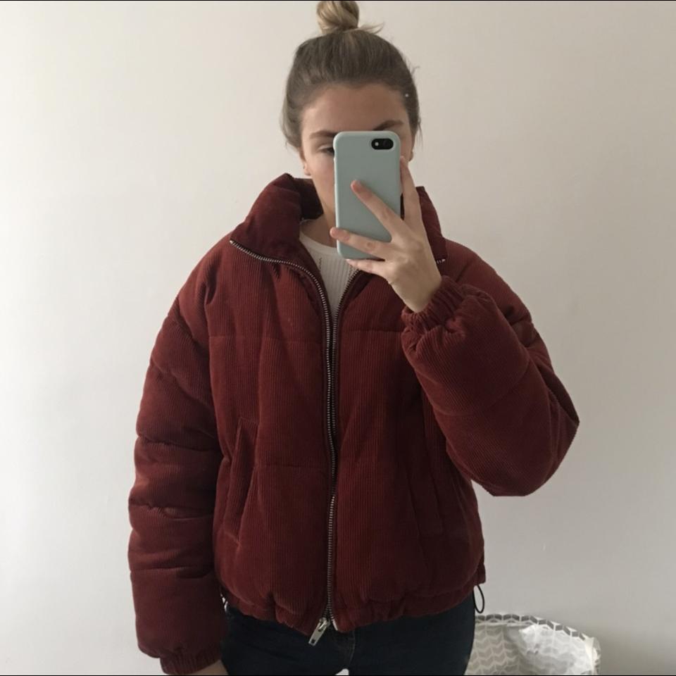 bershka corduroy puffer jacket