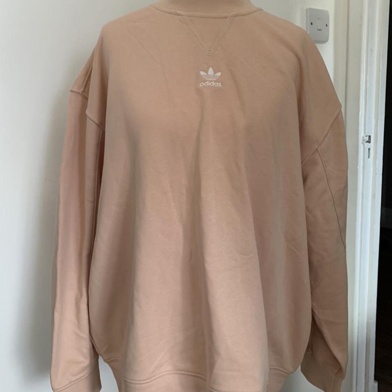 Adidas originals new neutrals best sale logo sweatshirt in beig