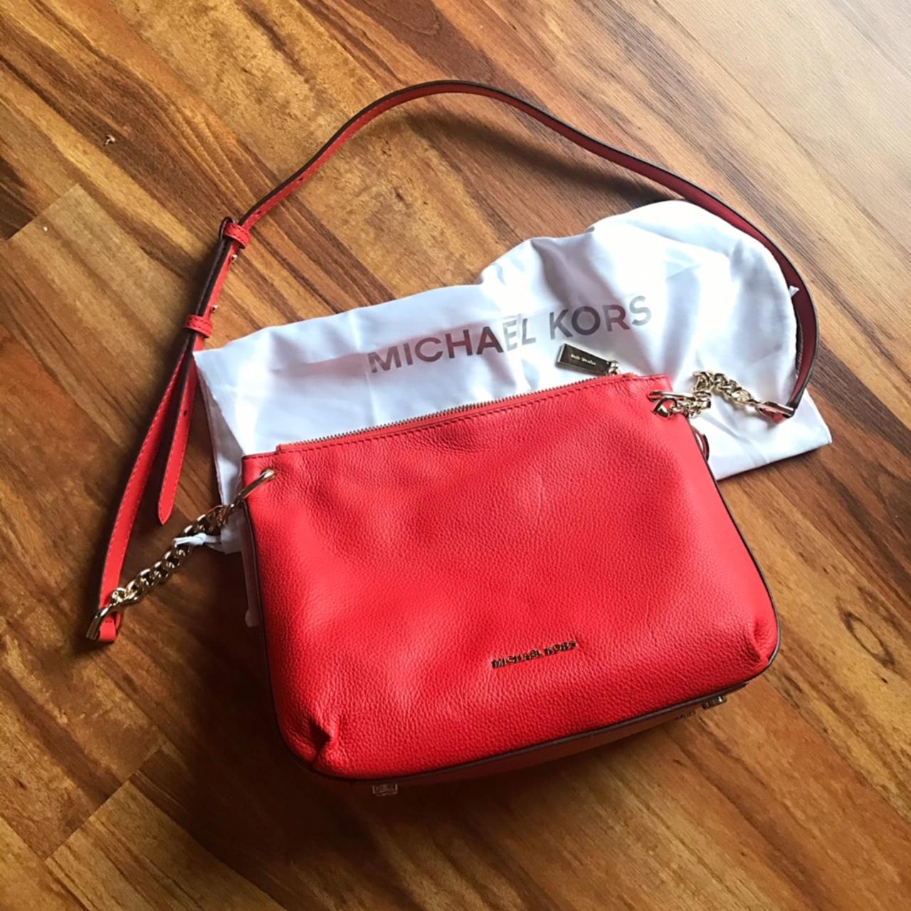 Michael Kors Women's Red and Orange Bag | Depop