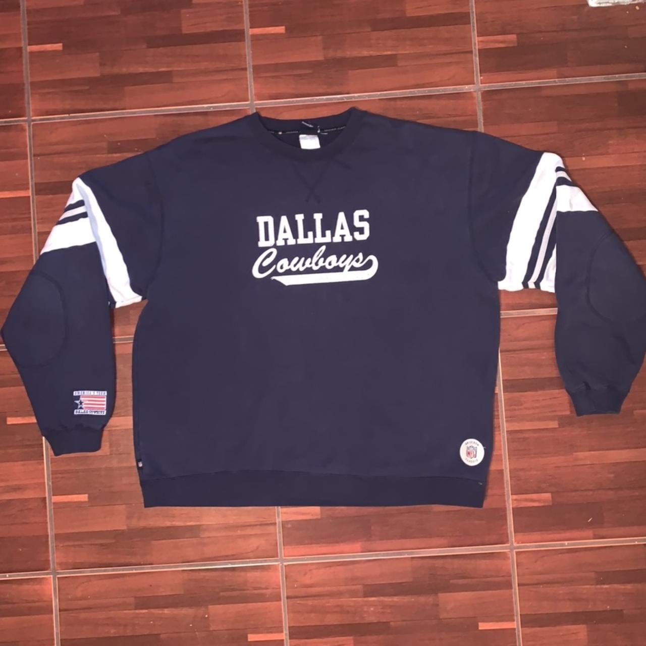 Reebok Dallas Cowboys Sweatshirt Hoodie Mens Large - Depop