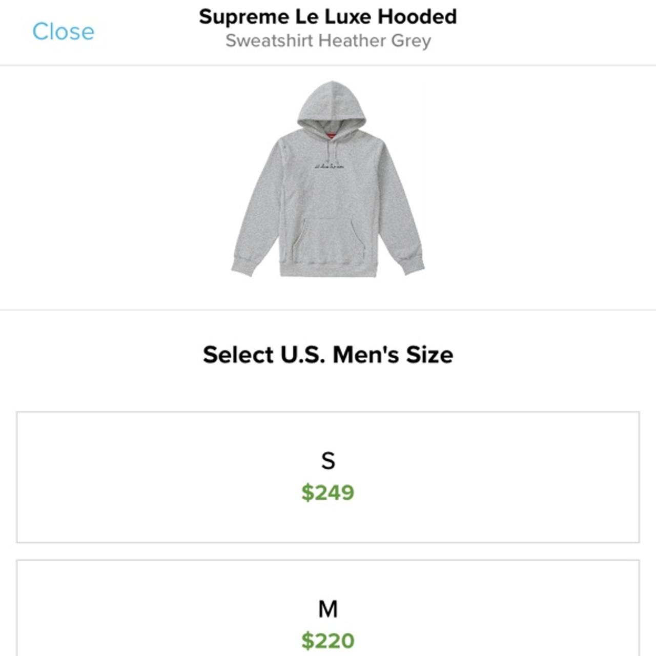 ブランド品専門 Sサイズ Supreme Le Luxe Hooded Sweatshirt | www ...