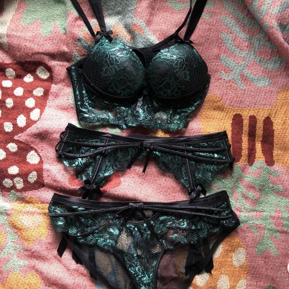 HONEY BIRDETTE MADAME Emerald set size 10DD (32DD) bra, S suspender and M  thong $140.00 - PicClick AU
