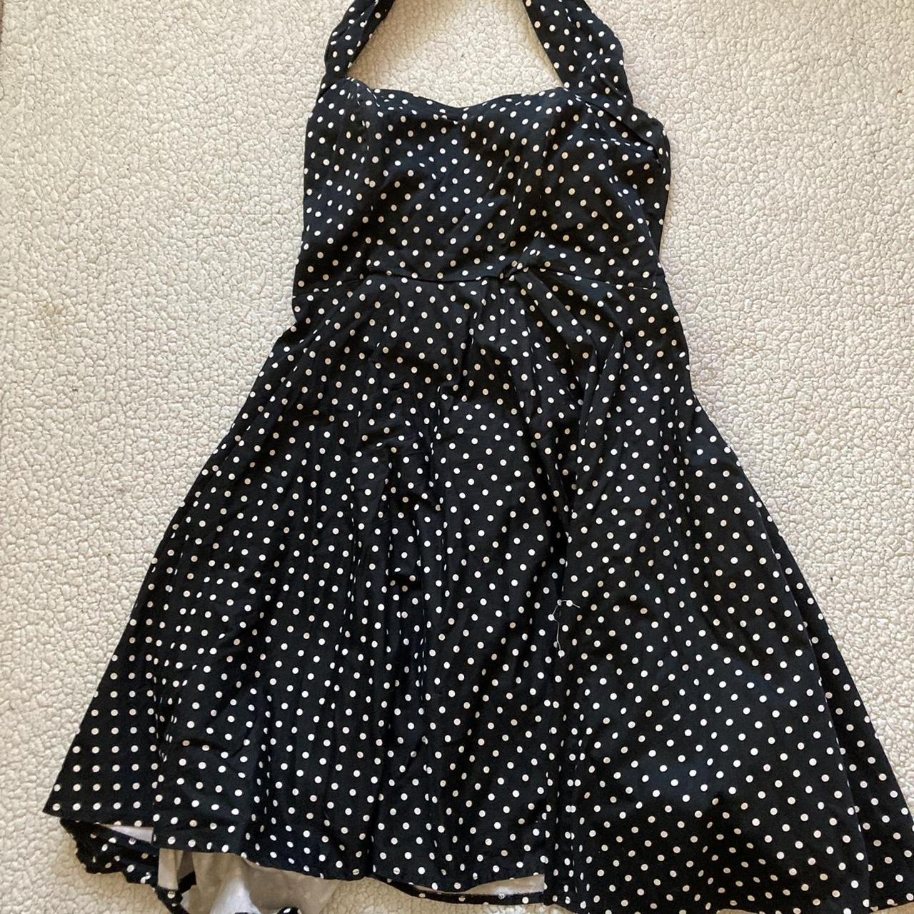 Women's Black and White Dress | Depop