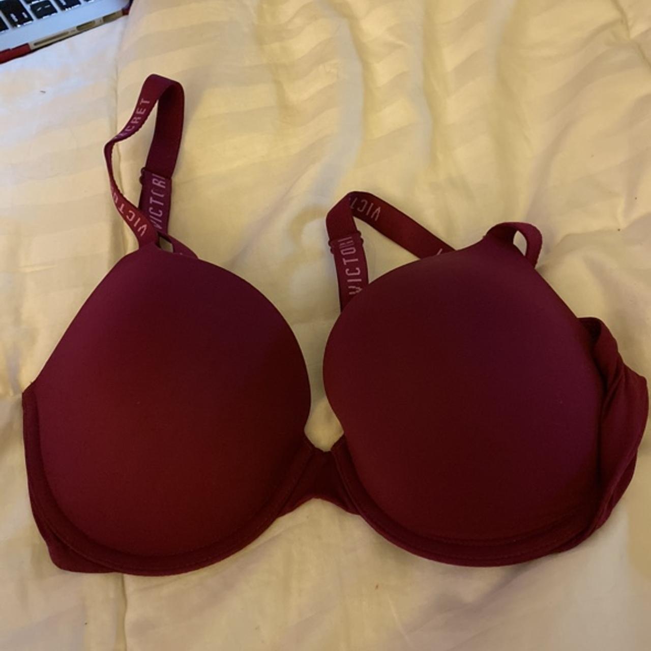 Burgundy push up bra from Victoria's Secret - Depop