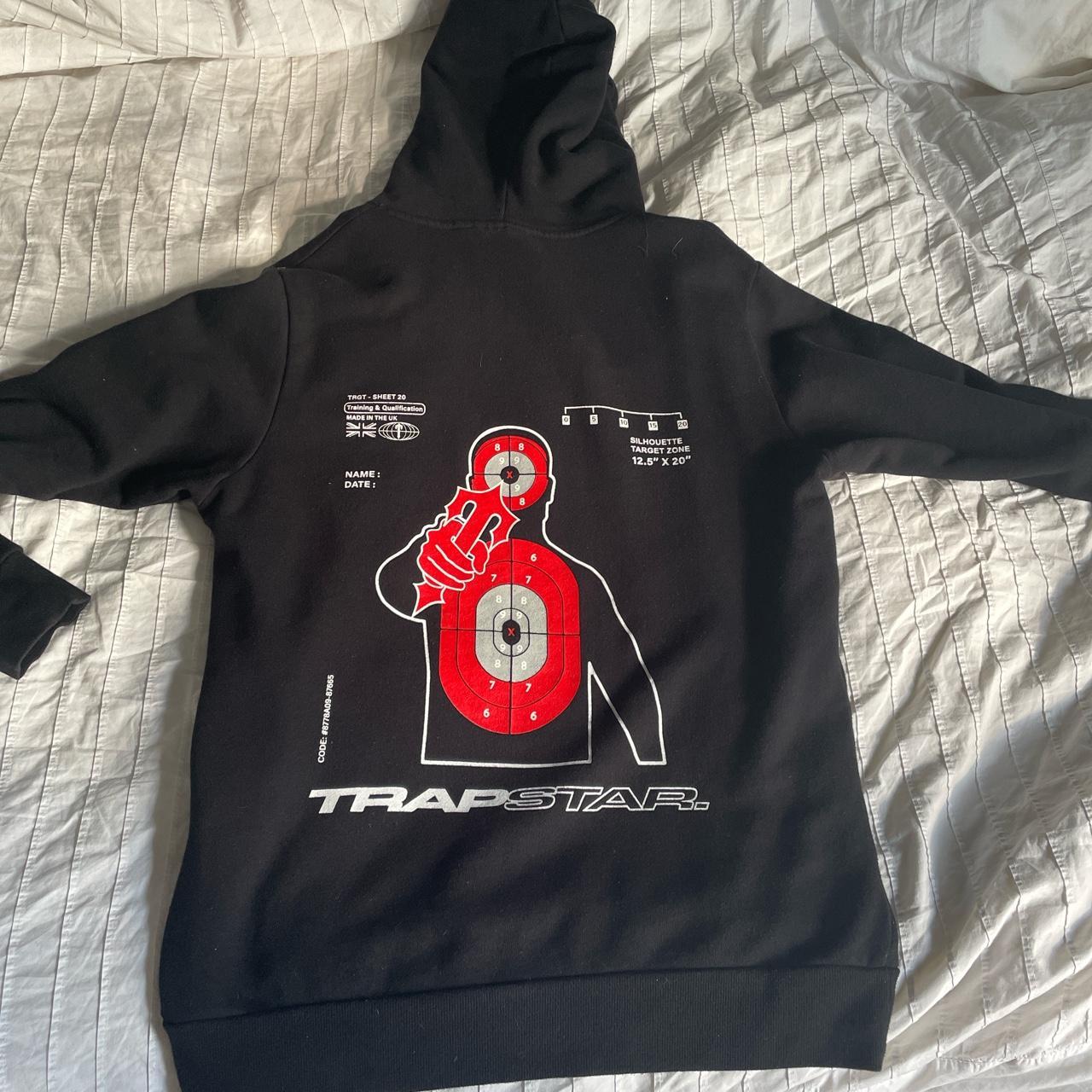 trap star hoodie •black and red •medium •not a... Depop