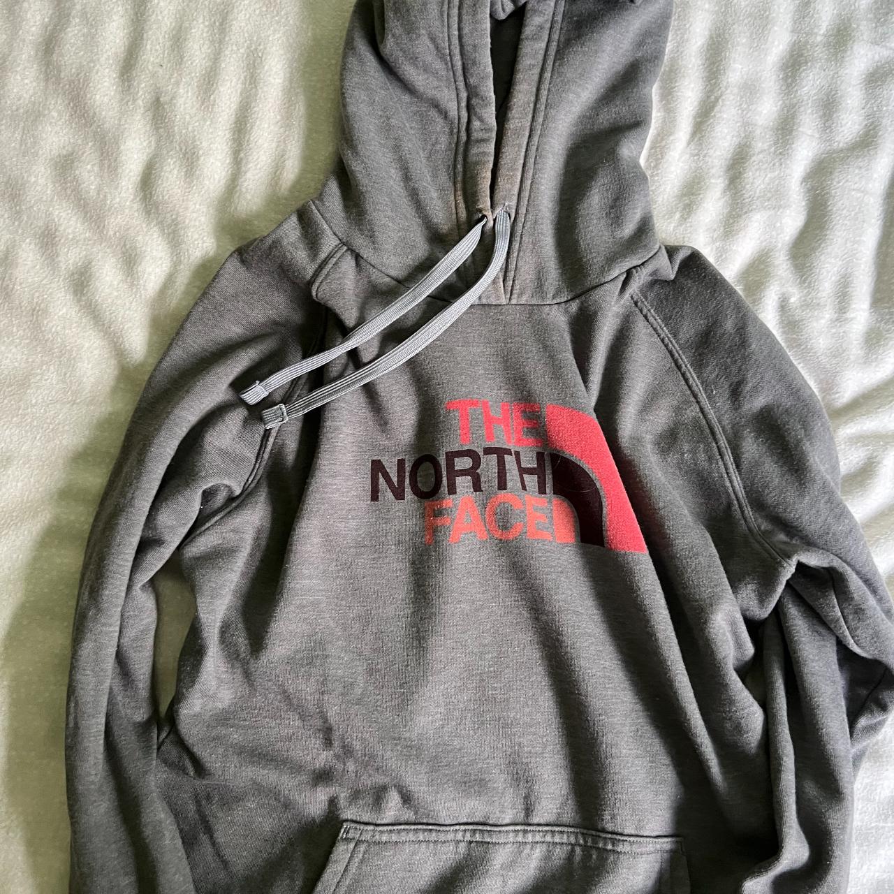 North-face sweatshirt Some bleaching on hood Would... - Depop