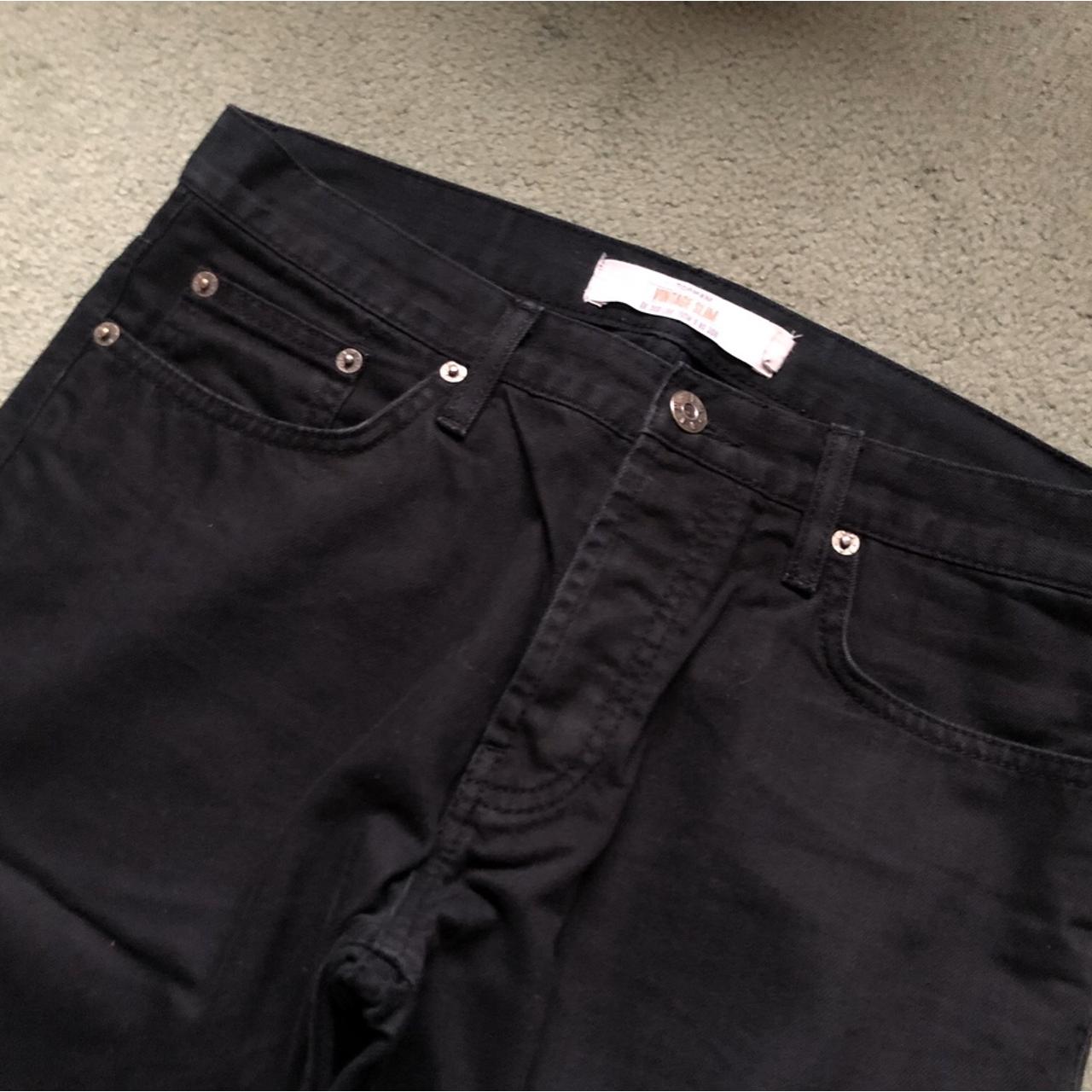 Topman black vintage slim fit jeans size 30 Depop