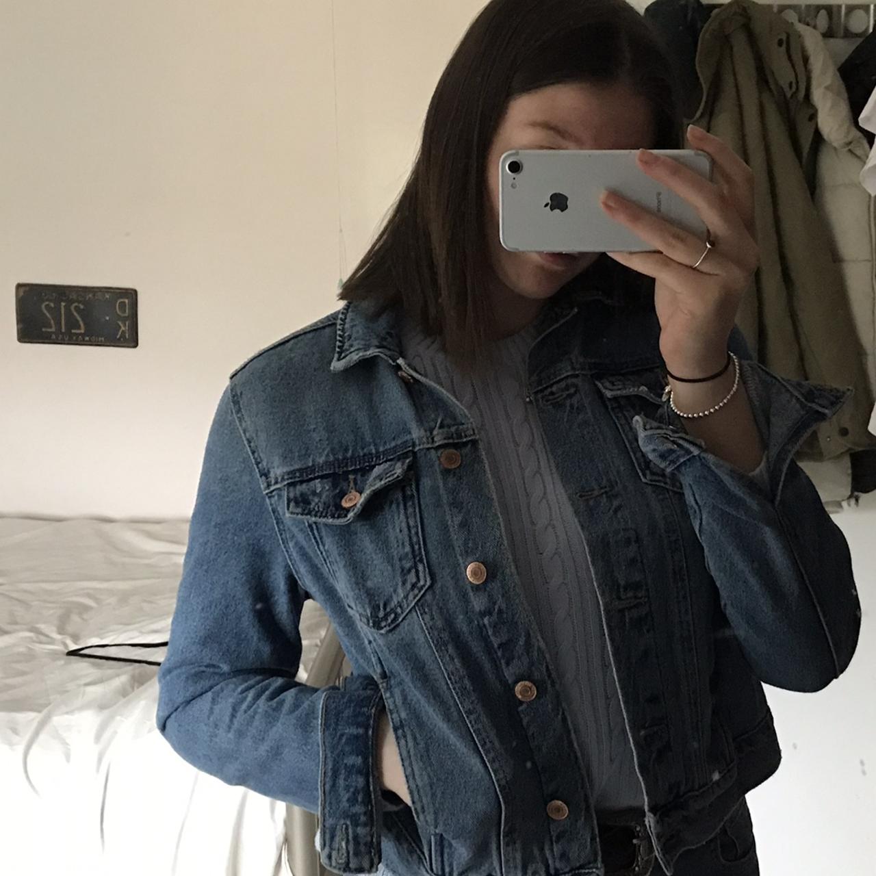 new-look-cropped-denim-jacket-uk-size-12-very-good-depop