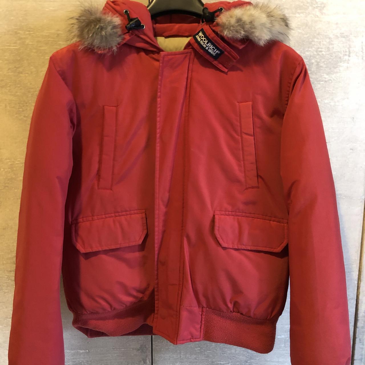 Parka Giacca Woolrich Usata Originale Woolrich Parka In Rot TOP