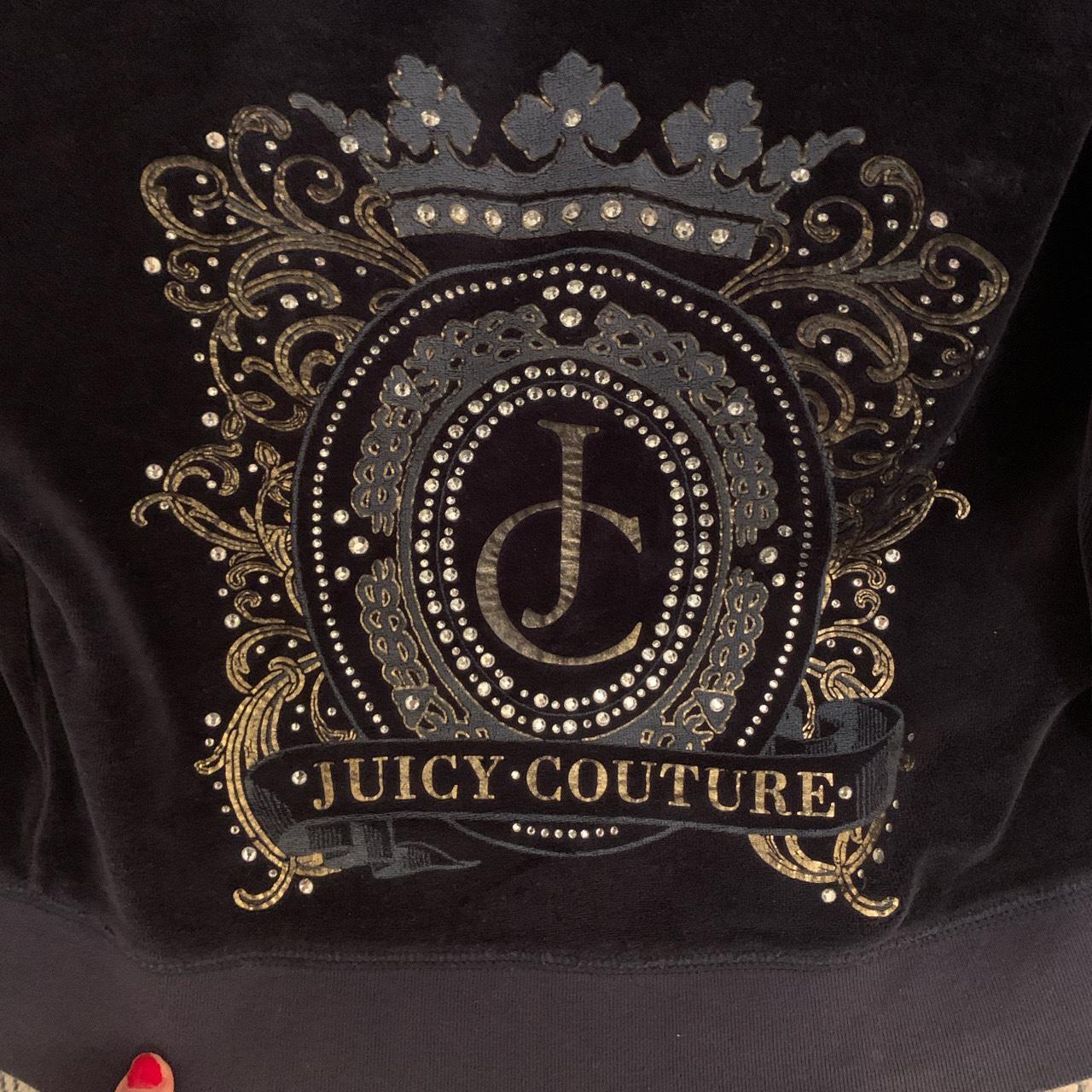 navy juicy couture tracksuit top 10/10 condition... - Depop