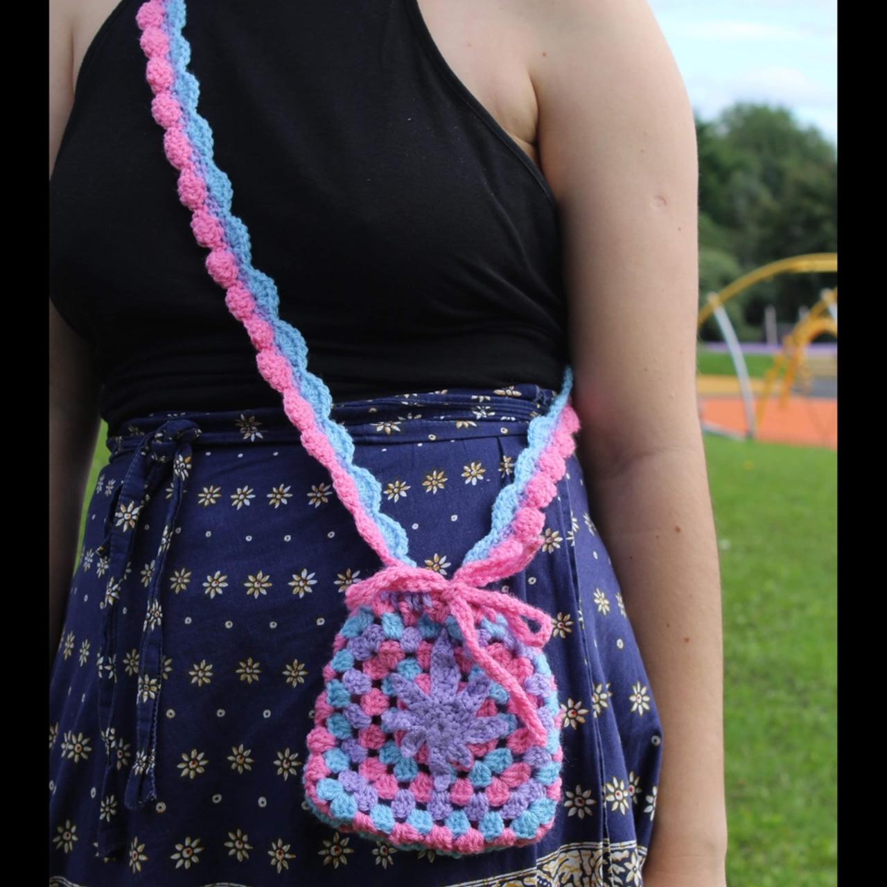 🌼Hand Crocheted Powerpuff Girl Heart Bag🌼 Can be - Depop