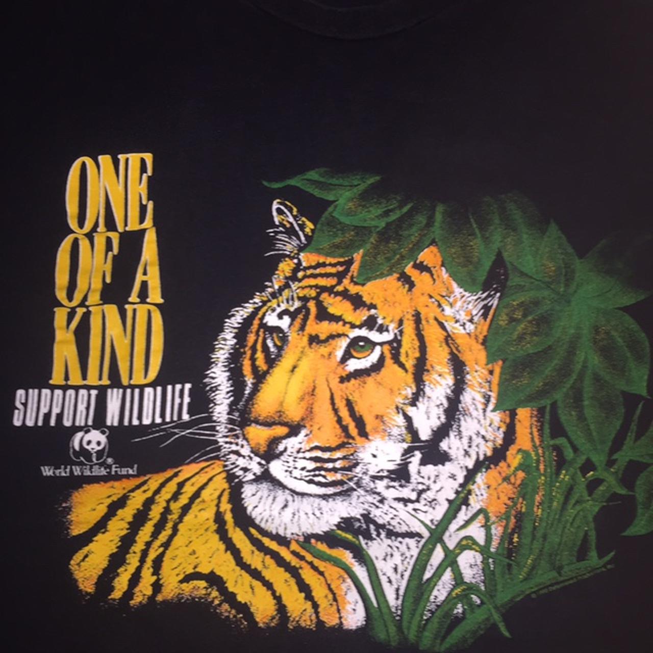 Vintage The Mountain Tiger T-Shirt Size M 90s Made USA Animal Print Graphic  NWF