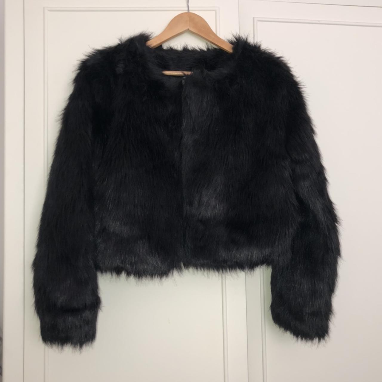 Fashion nova outlet black fur coat