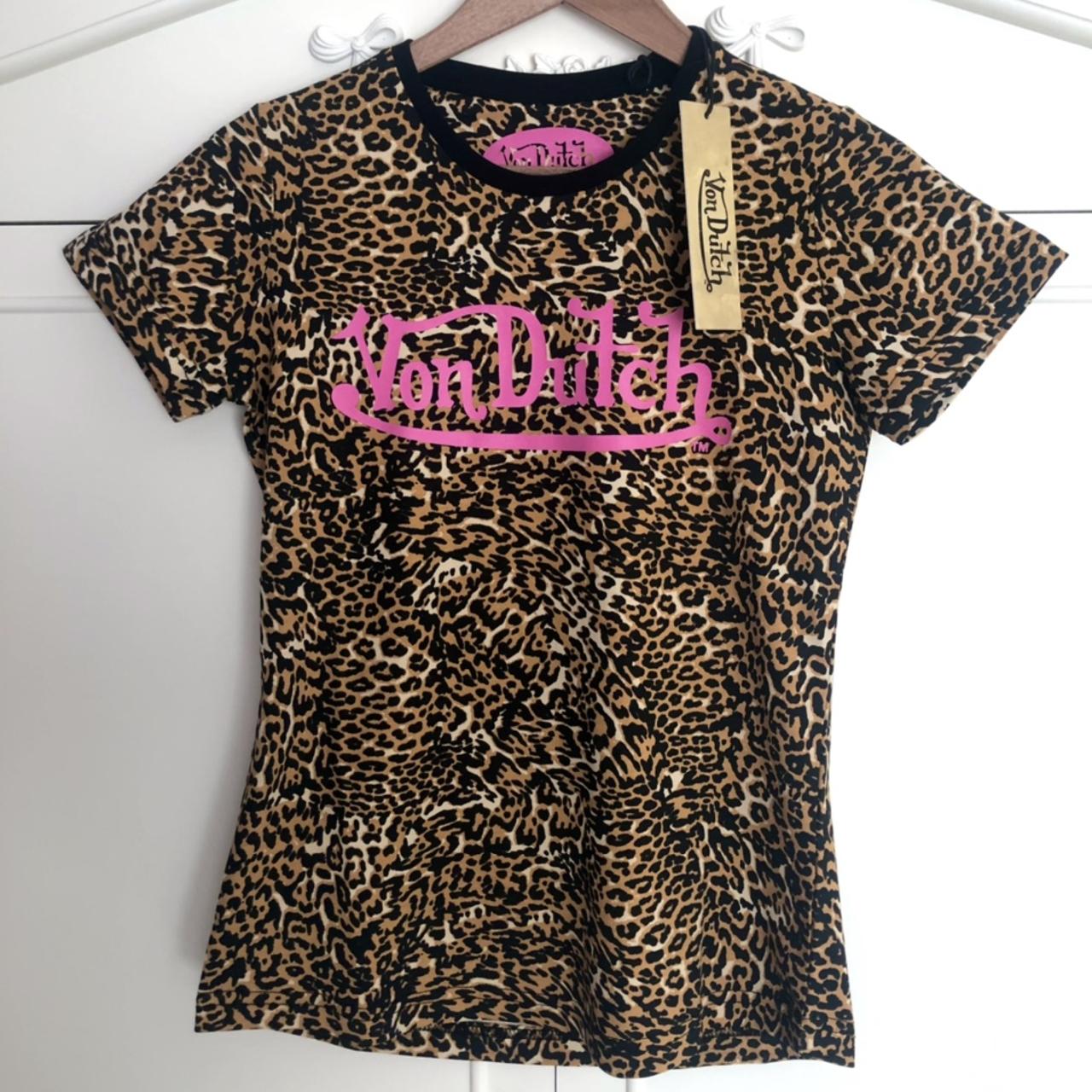 Brand new von dutch leopard print t shirt no... - Depop