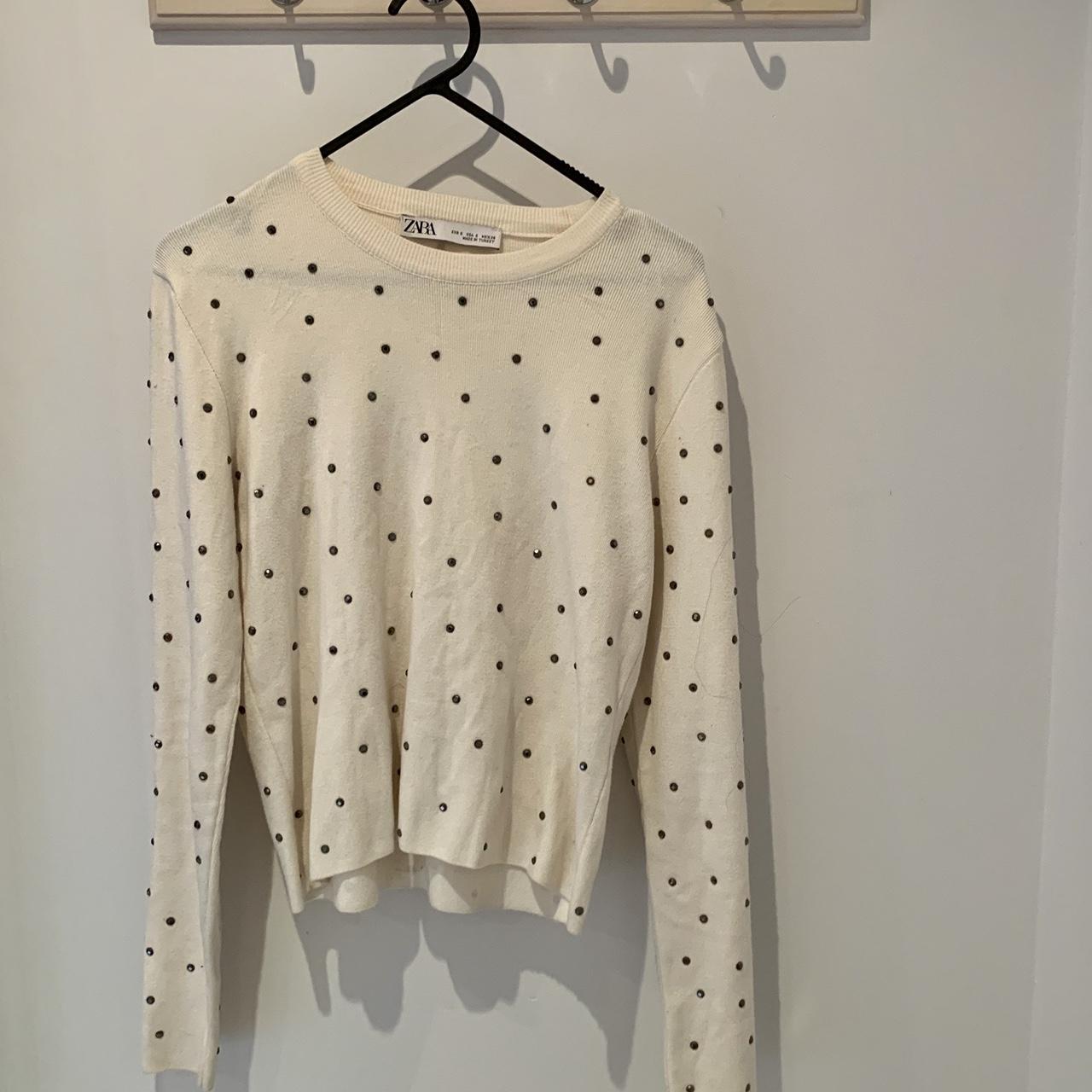 zara studded sweater