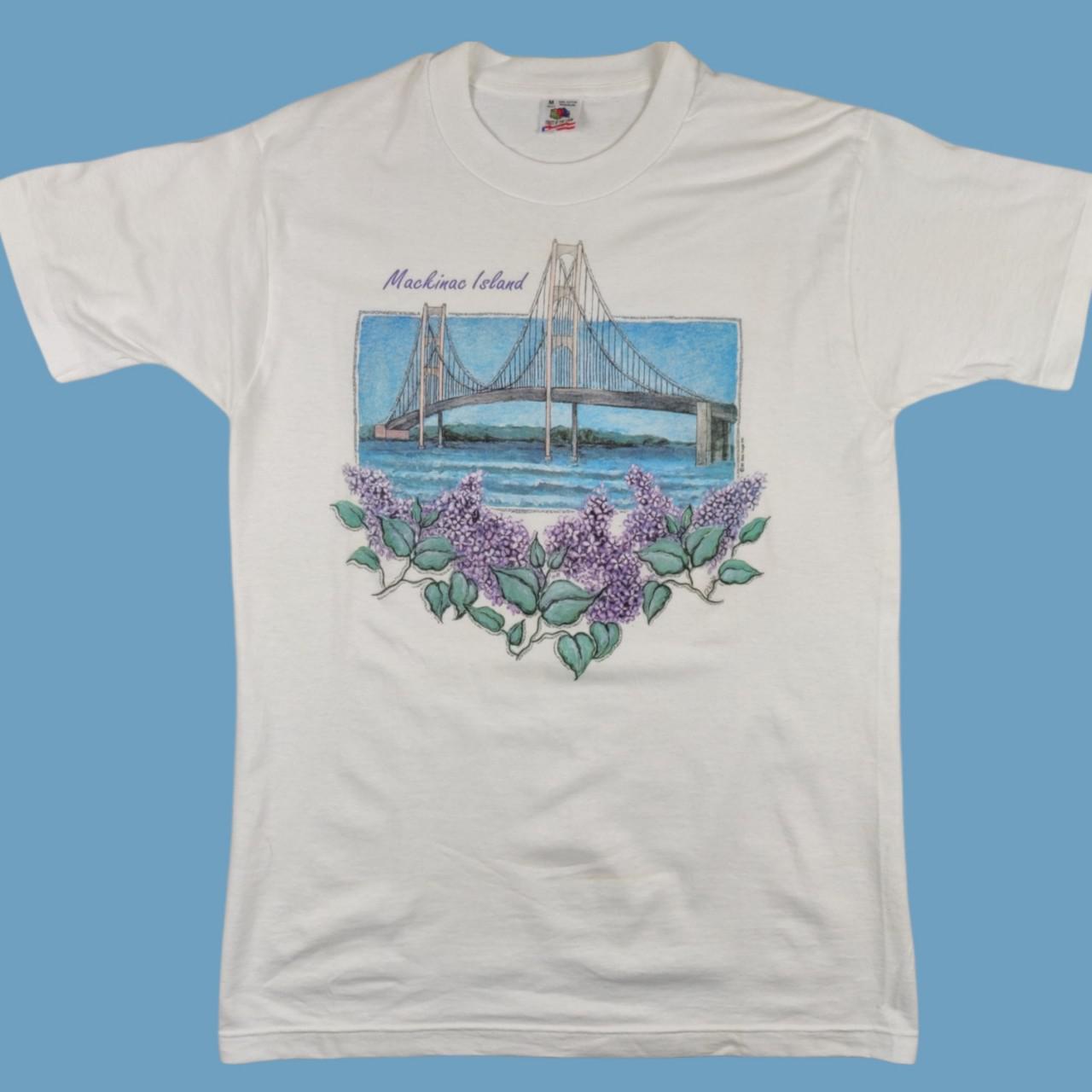 American Vintage Women's White and Purple T-shirt